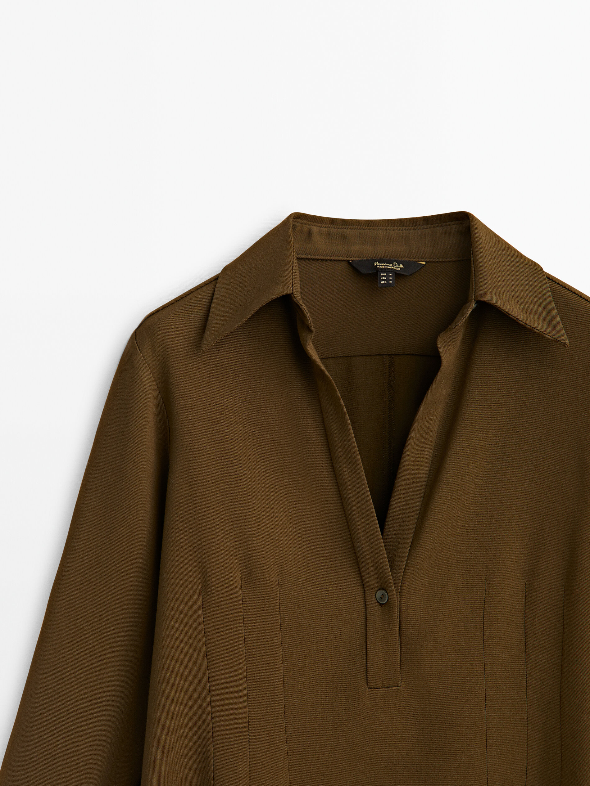 Camisa entallada costuras - KAKI