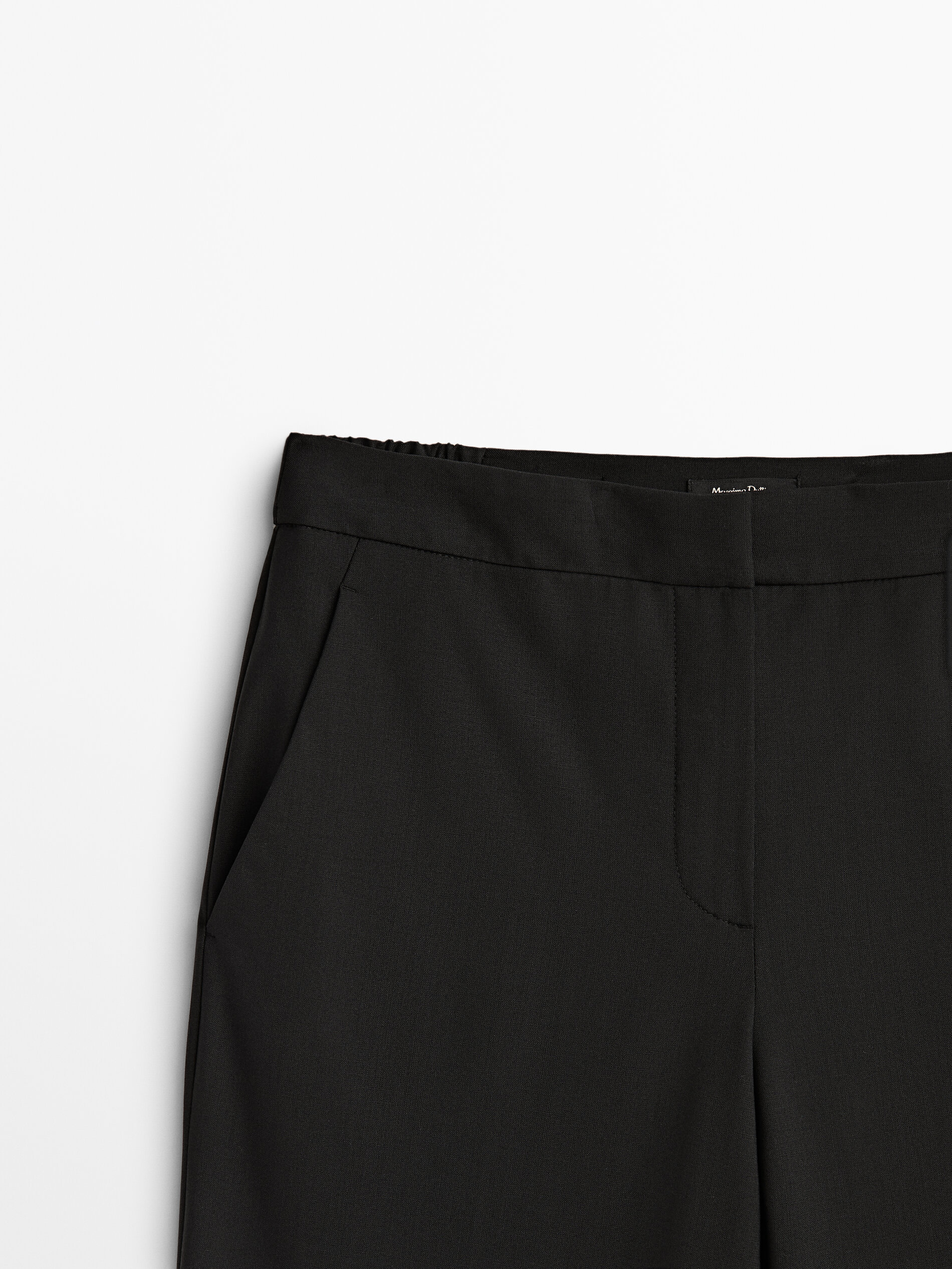 Pantalón traje lana fría - NEGRO