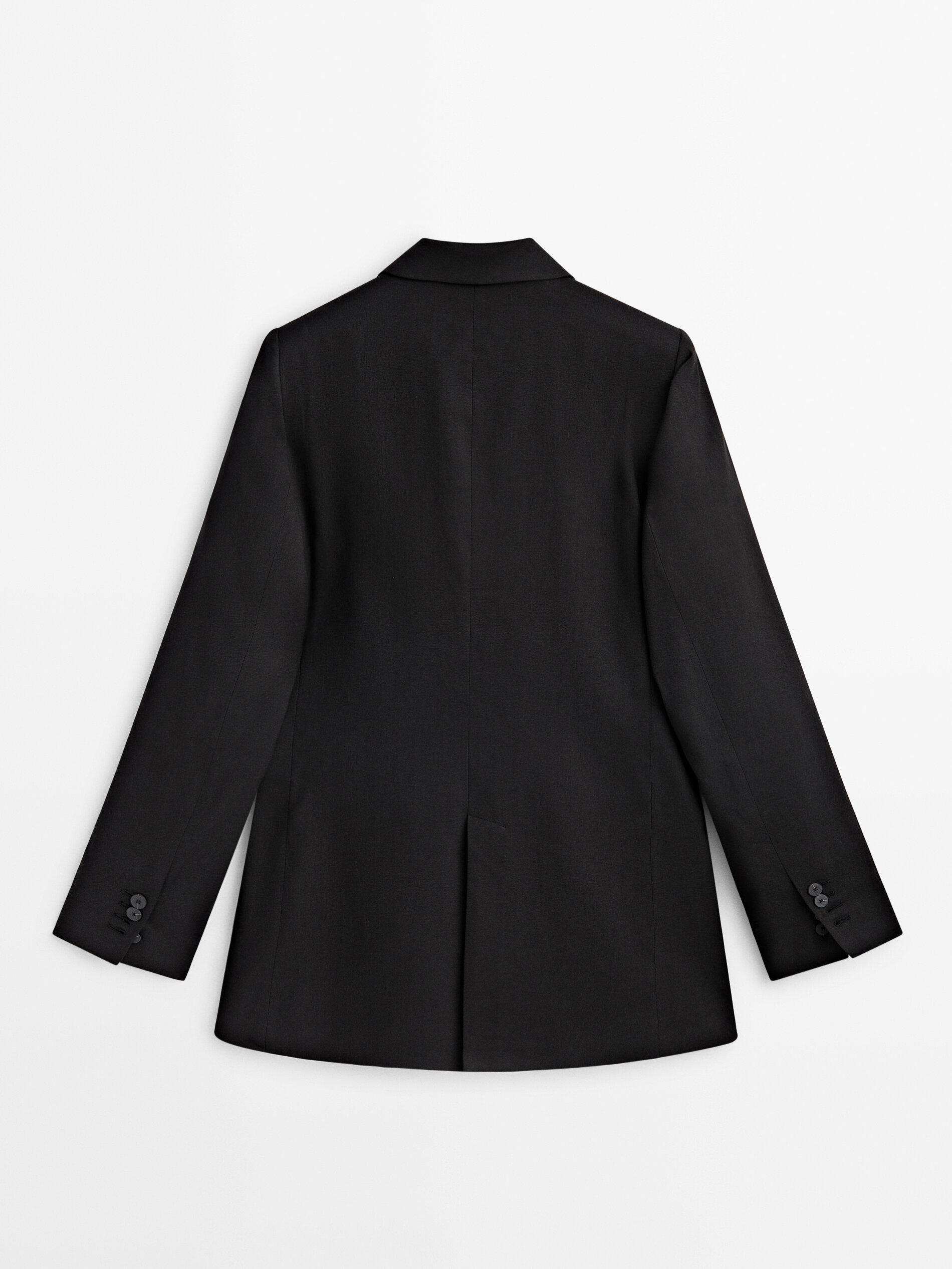 Americana traje mezcla lino stretch - NEGRO