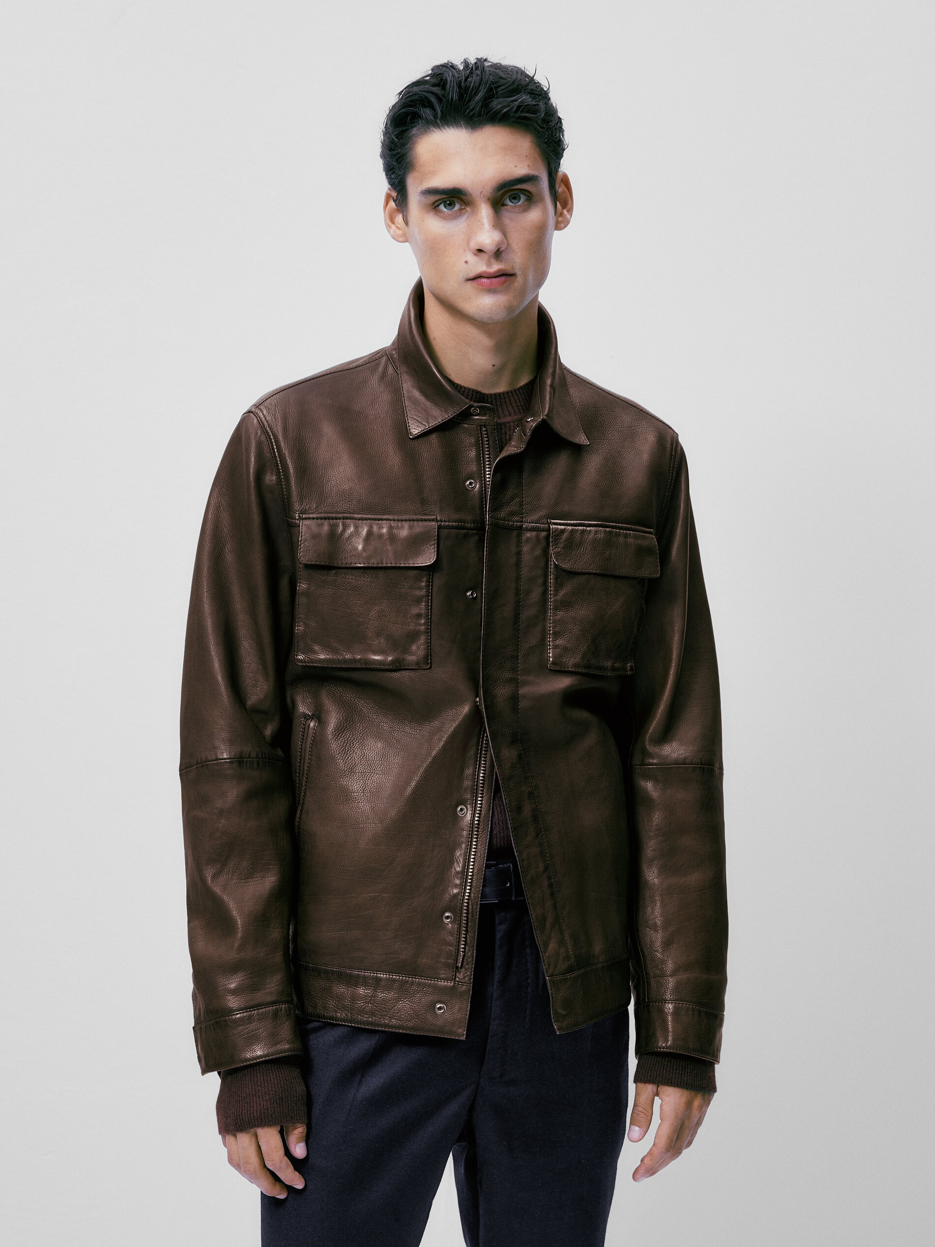 Chaqueta piel abatanada bolsillos - Lavado