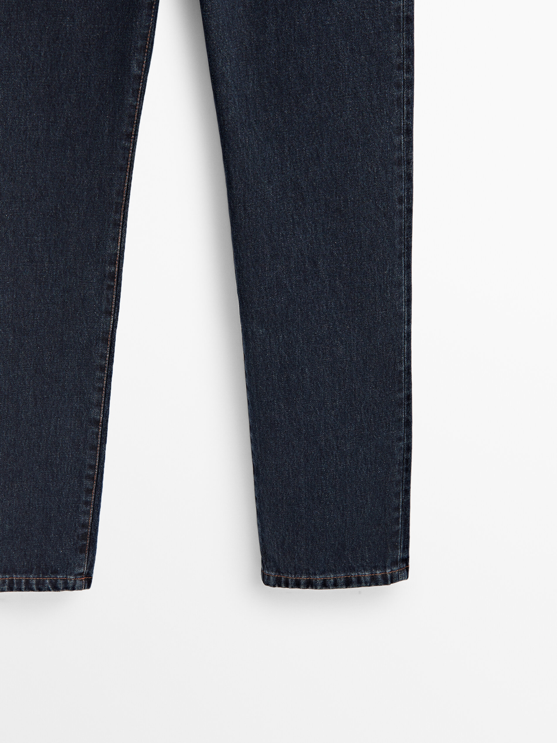 Pantalón vaquero tiro alto corte recto - AZUL OSCURO