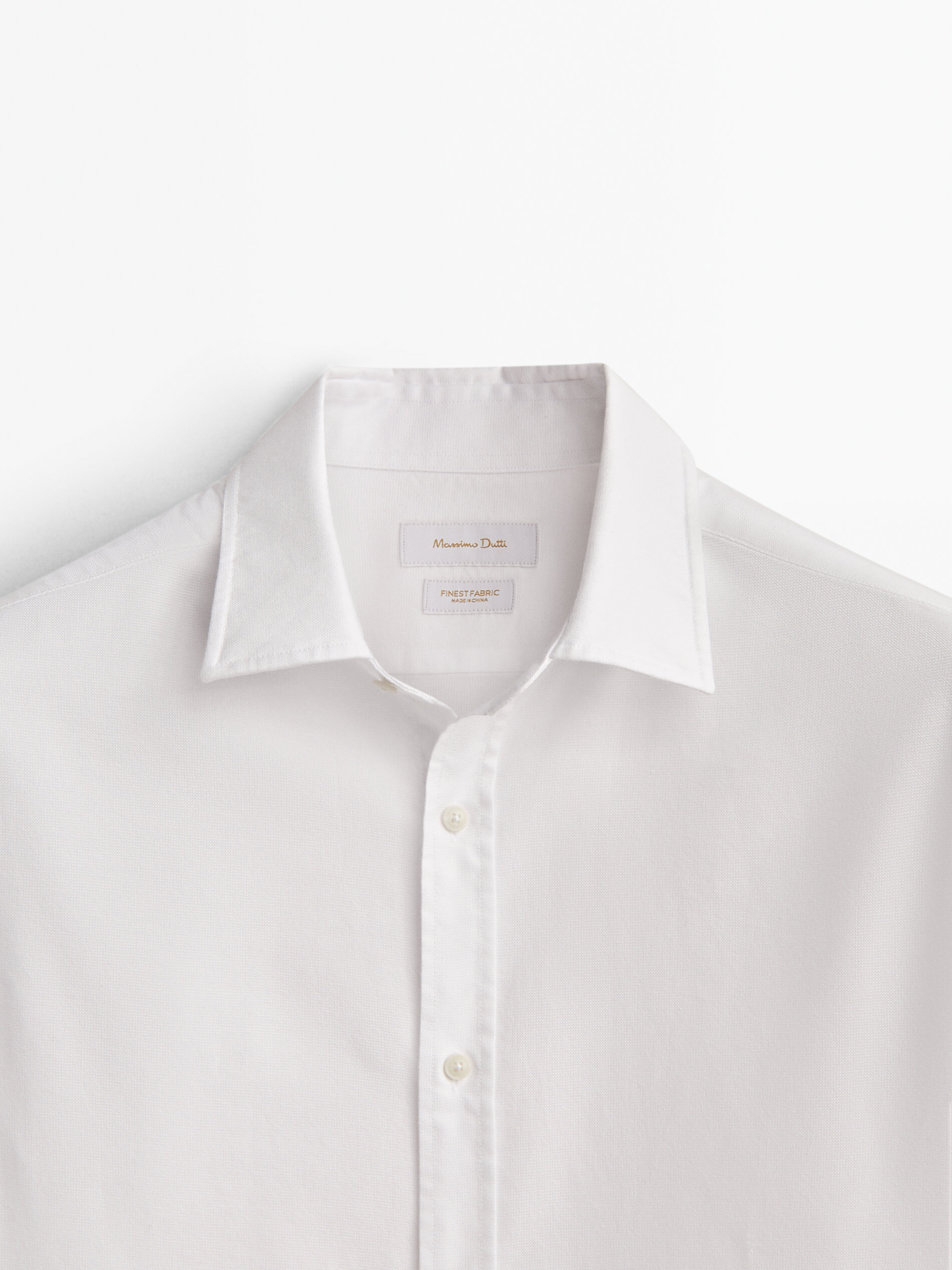 Camisa estructura micro cuadros regular fit - BLANCO
