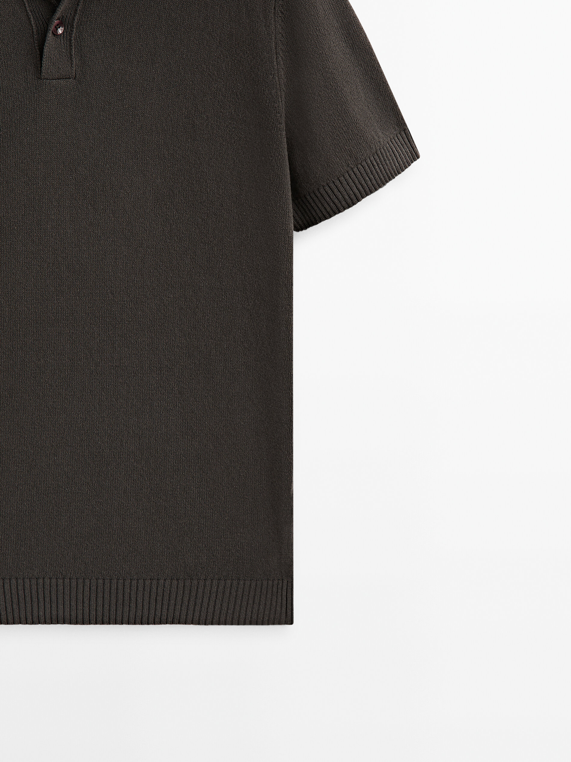 Jersey polo manga corta algodón - MARRÓN