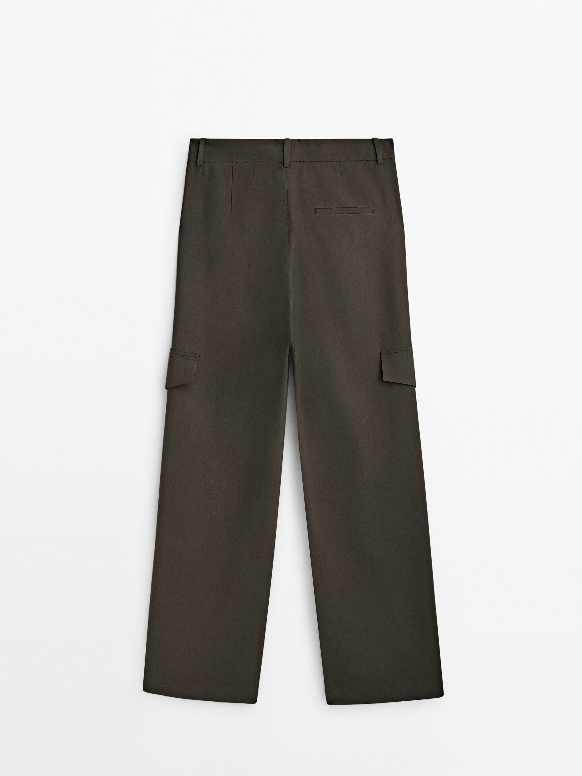 Pantalón traje cargo pinzas - VISÓN