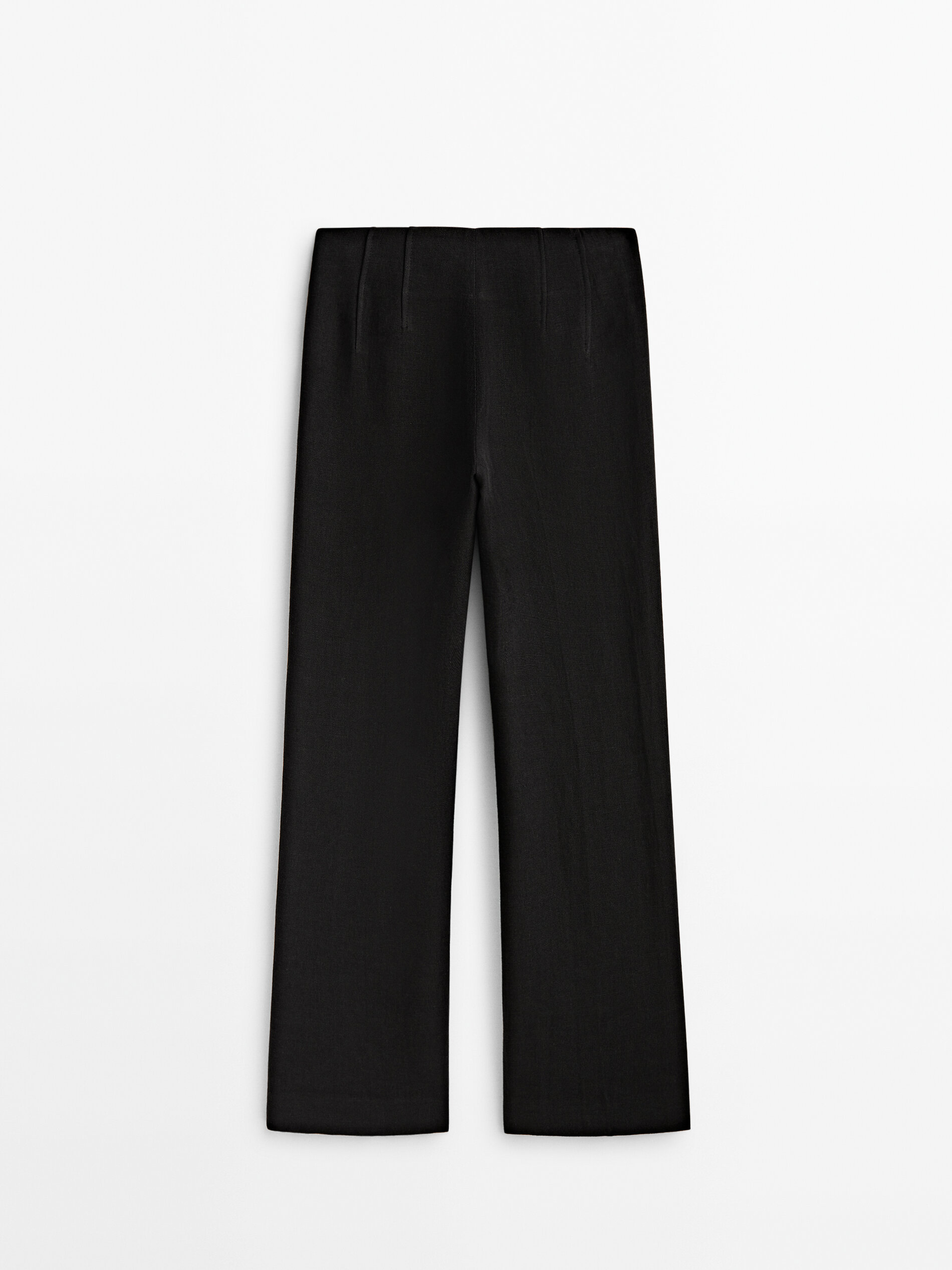 Pantalón traje lino costuras Limited edition - NEGRO