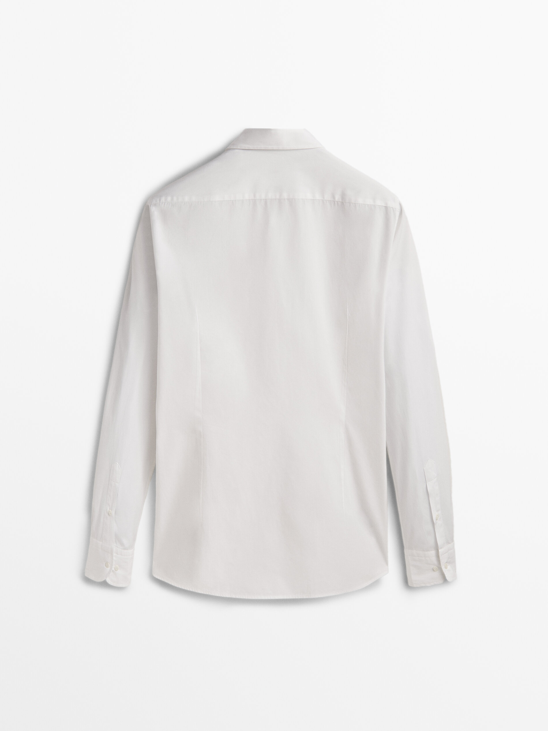 Camisa popelín algodón slim fit - BLANCO