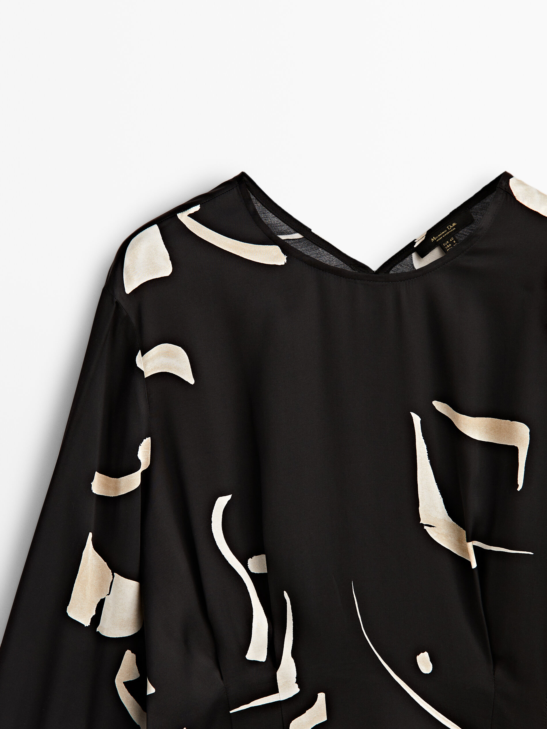 Camisa estampado abstracto - NEGRO