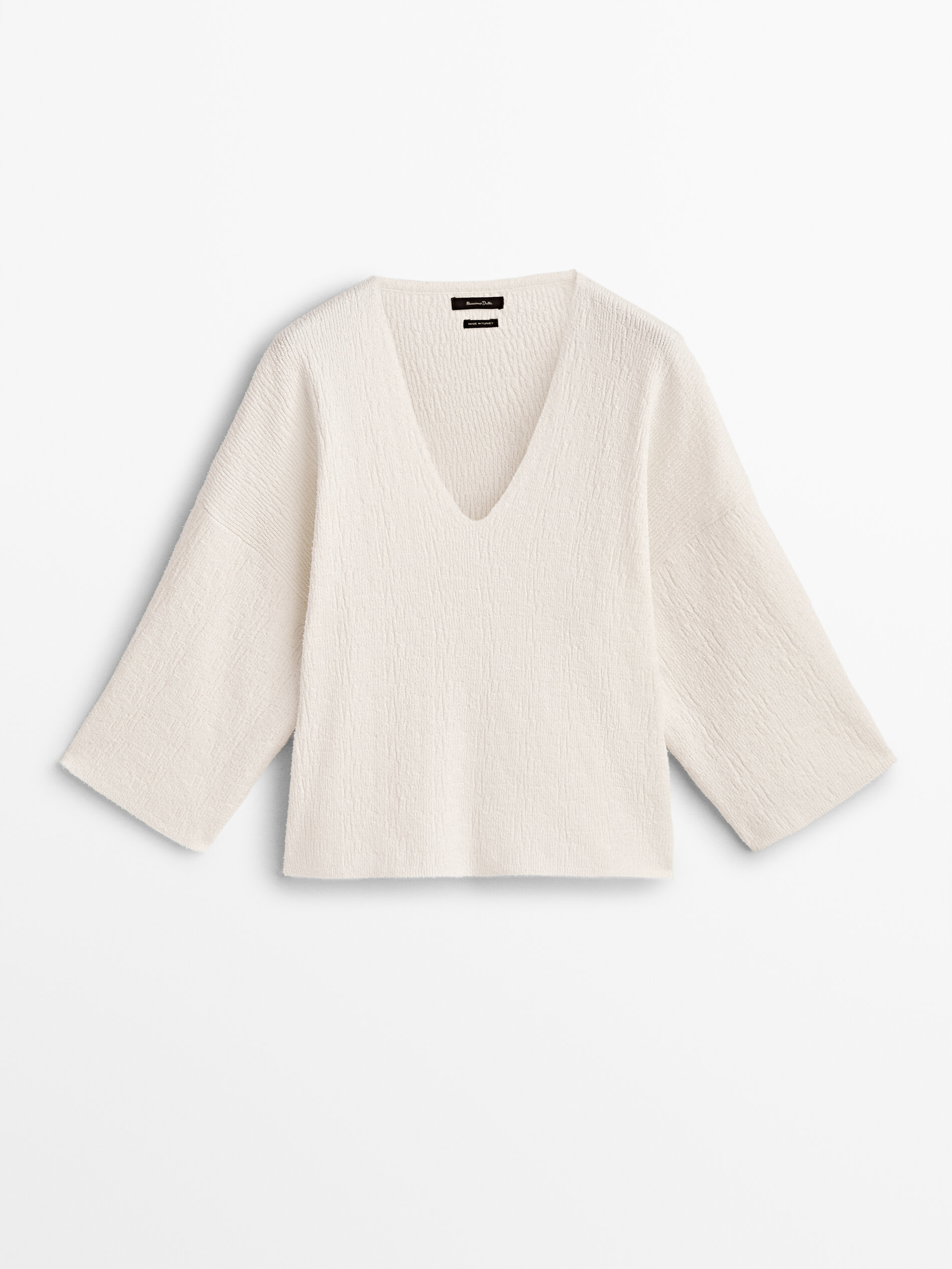 Jersey capa punto estructura cuello pico - CRUDO