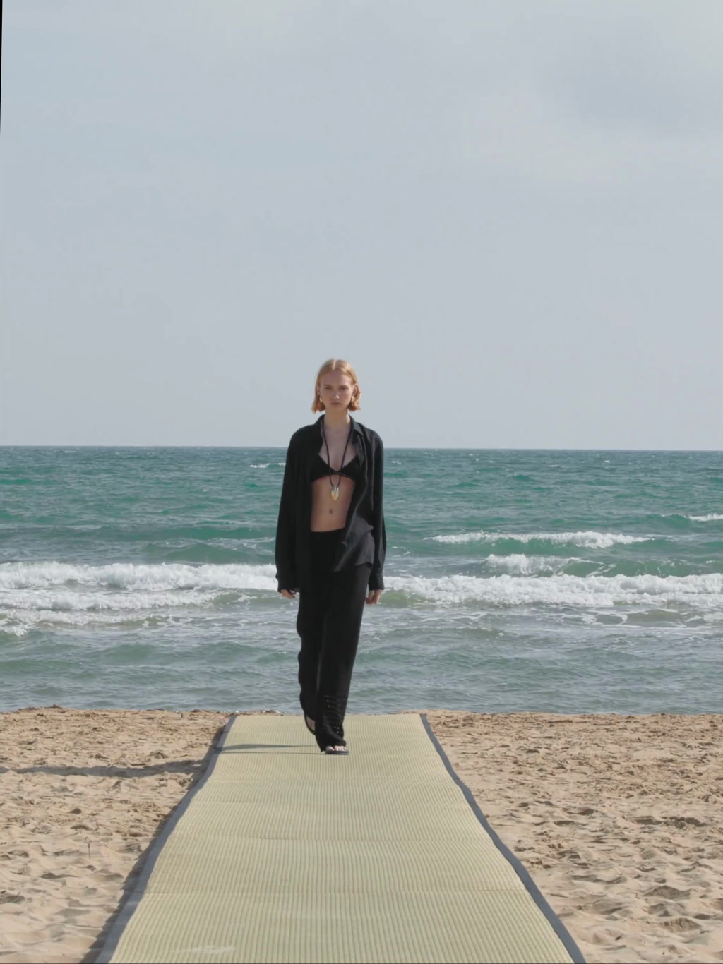 Camisa 100% lino - NEGRO