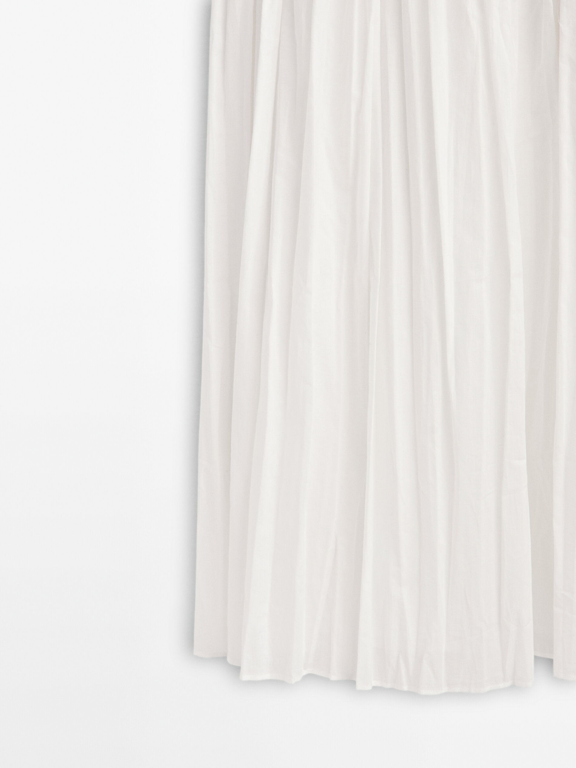 Falda midi pliegues Limited edition - BLANCO