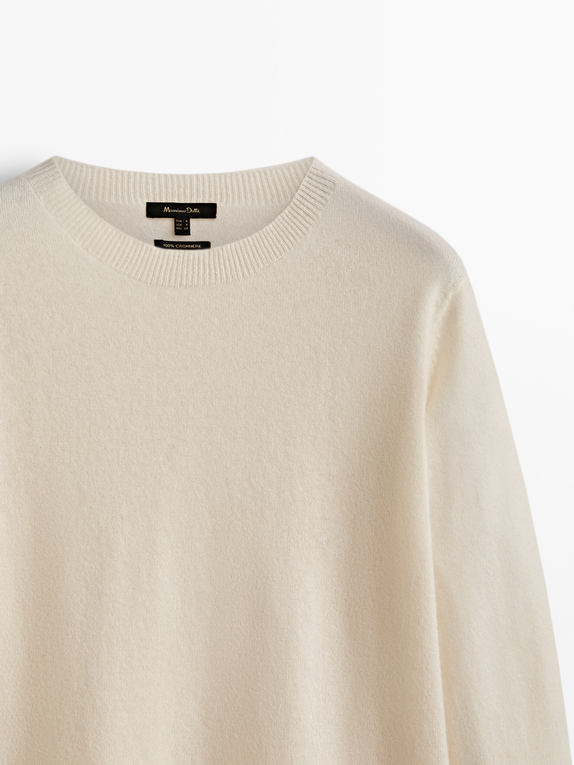 Jersey 100% cashmere cuello redondo - CRUDO