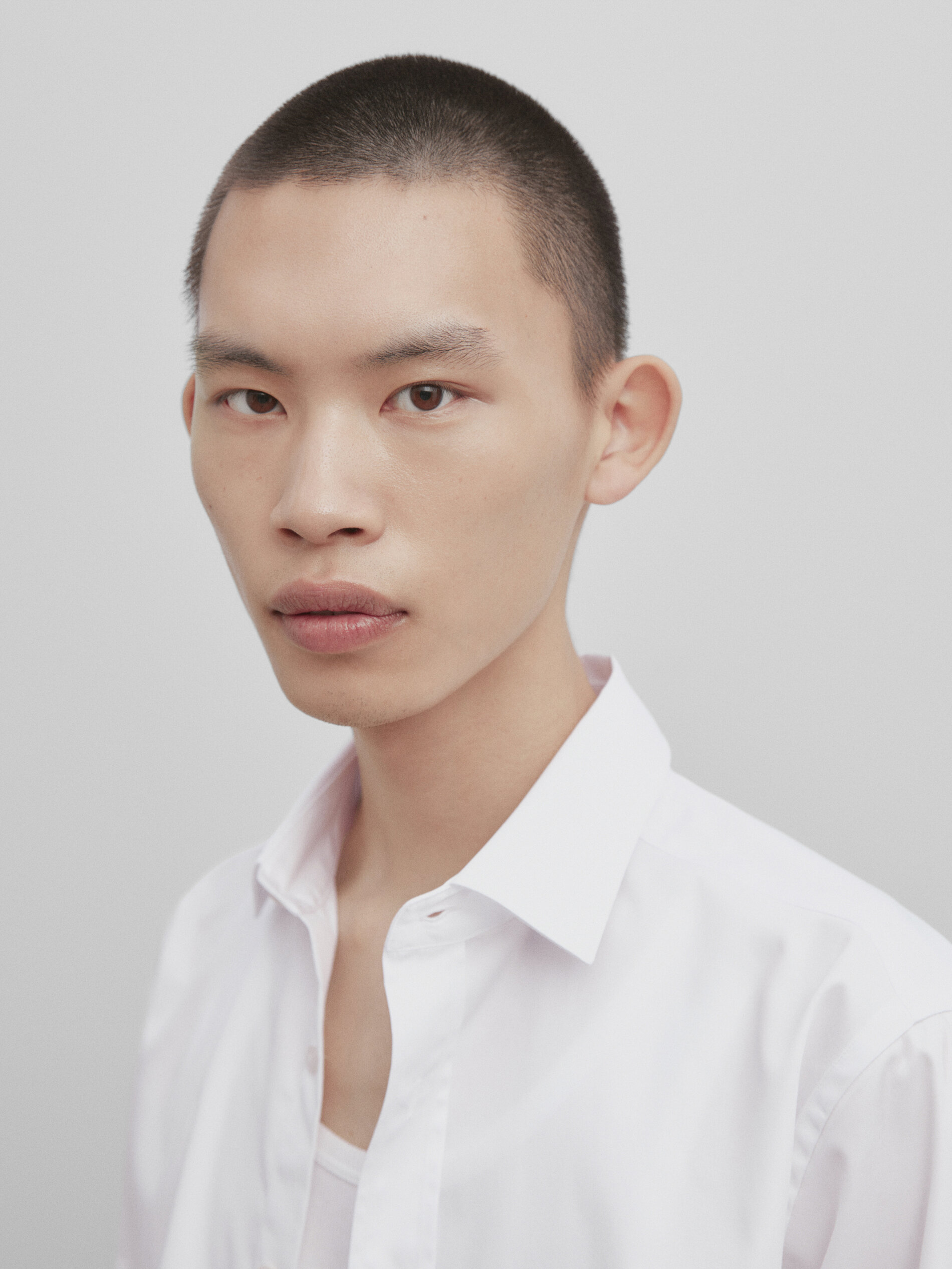 Camisa algodón relaxed fit -Studio - BLANCO