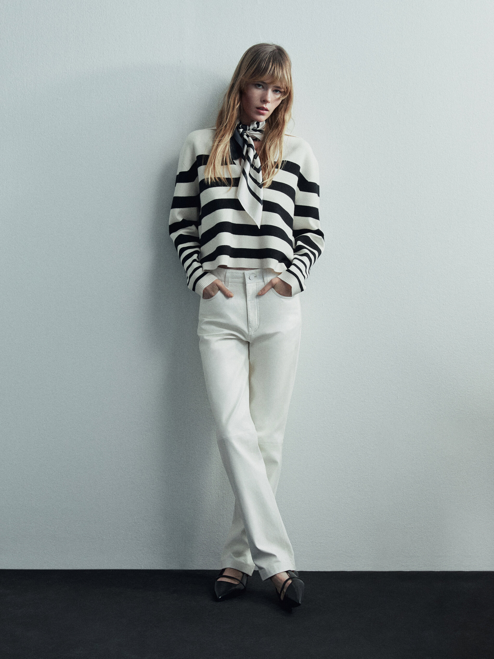 Jersey rayas cuello polo - NEGRO