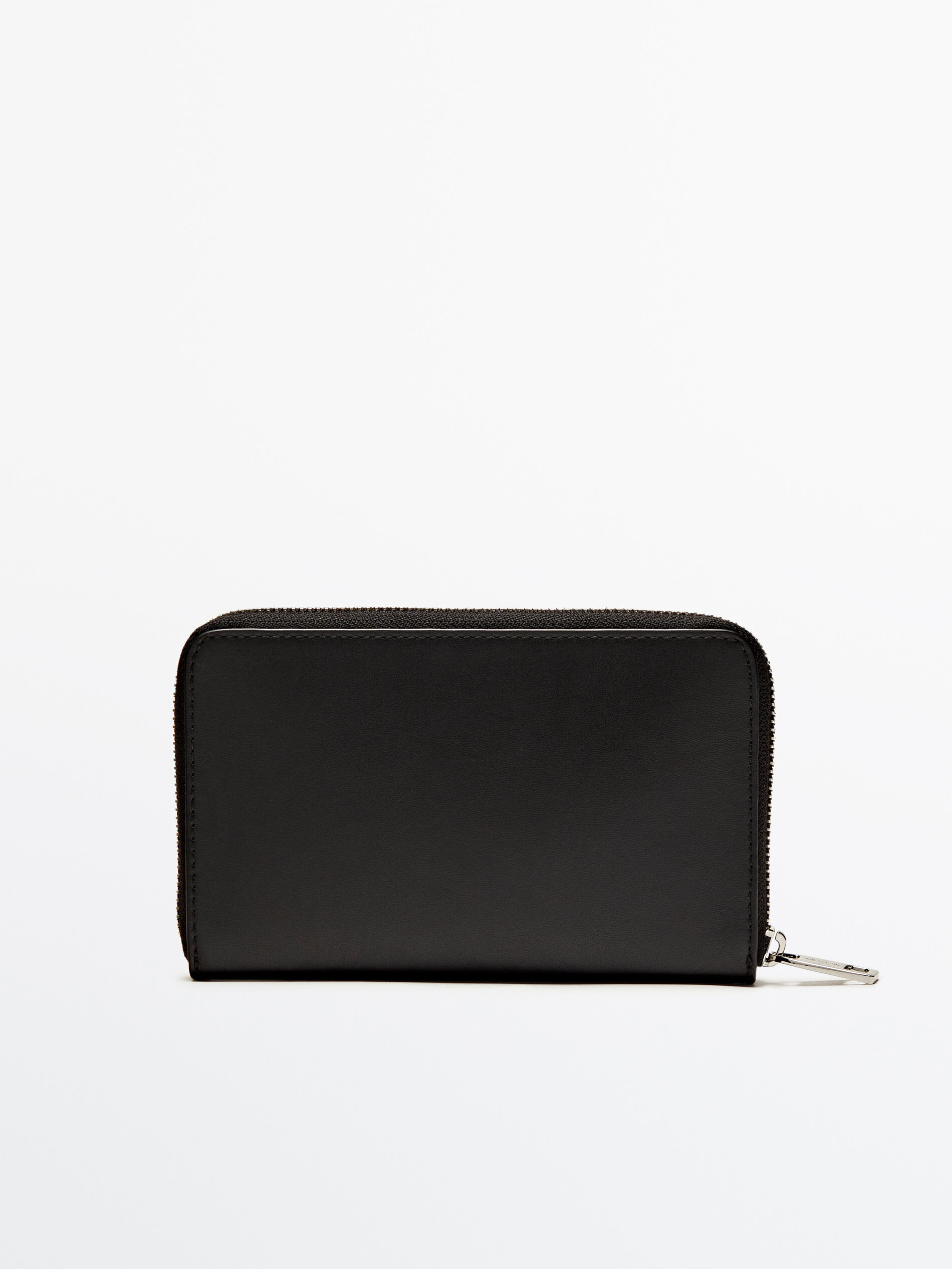 Cartera piel porta pasaporte - NEGRO