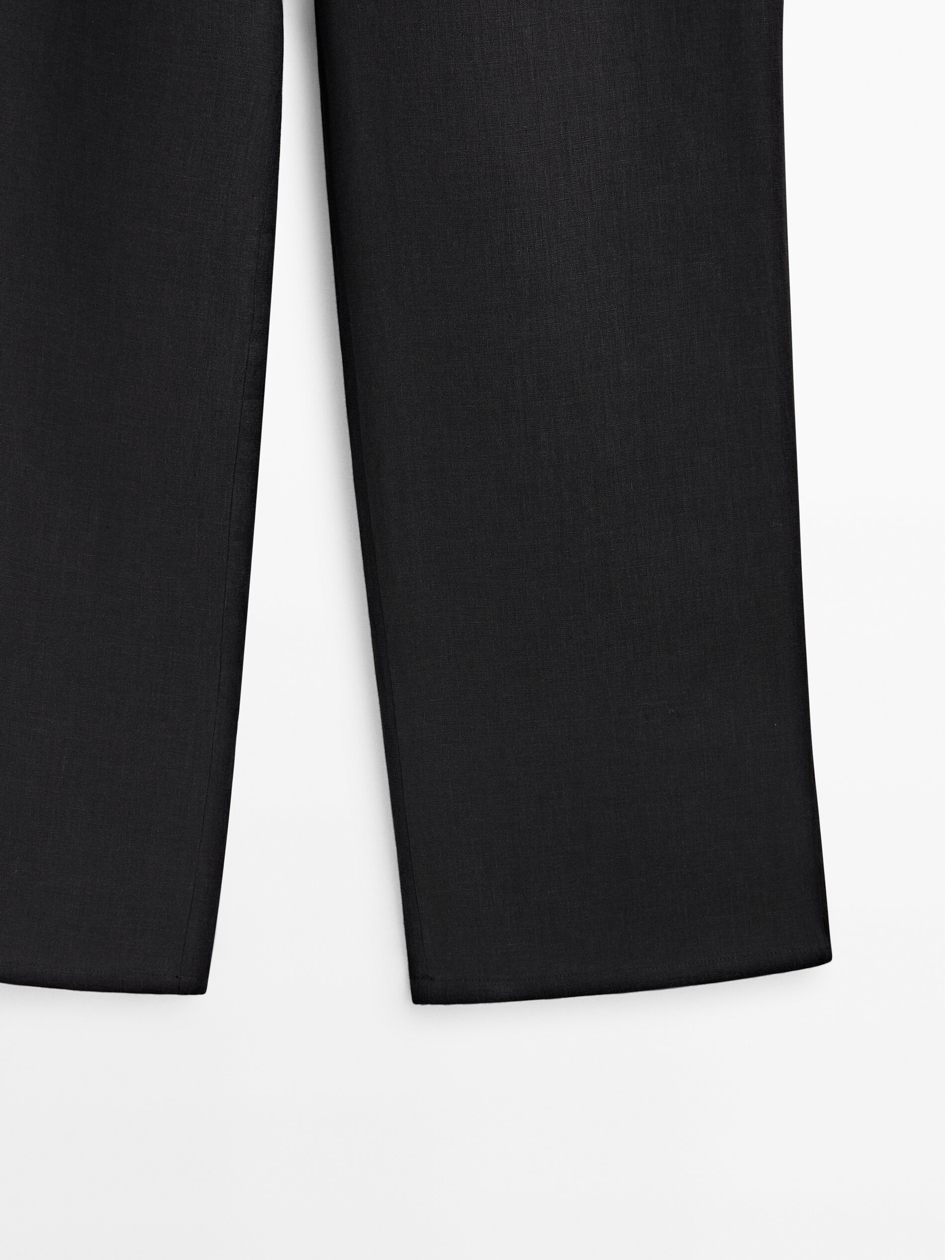 Pantalón jogging lino bolsillo carpintero - NEGRO