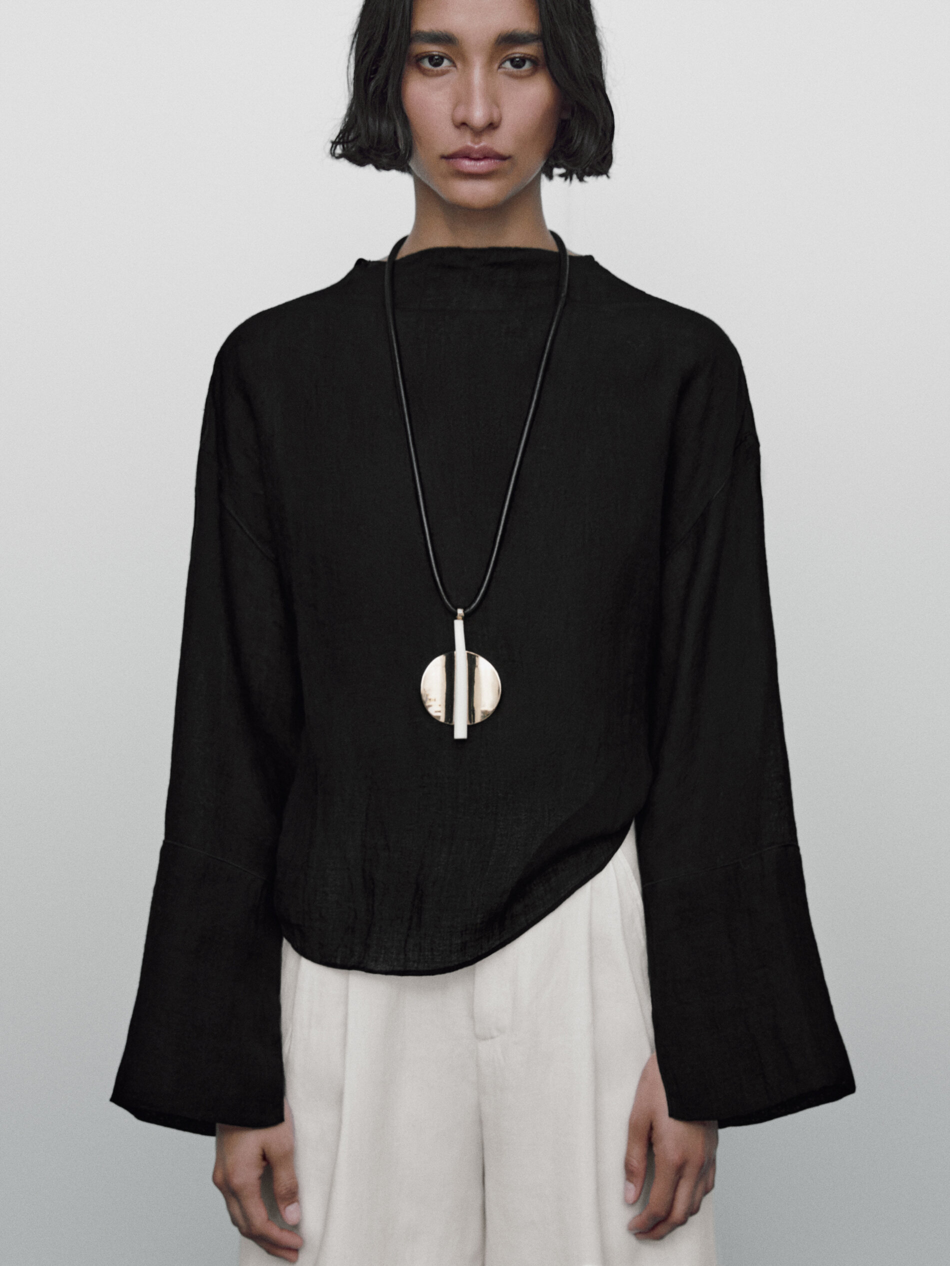 Camisa detalle lazos espalda Limited Edition - NEGRO