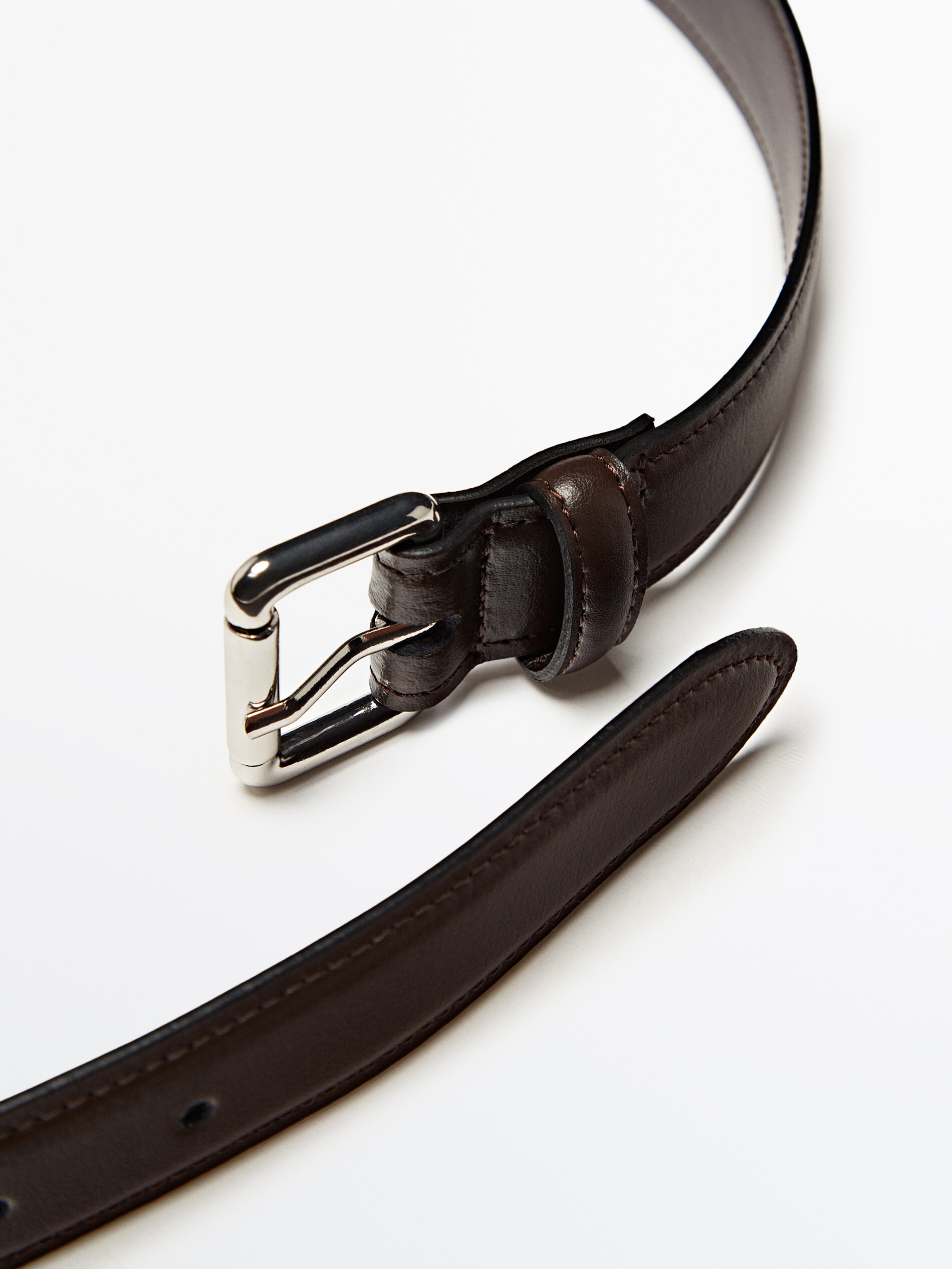 Cinturón piel - MARRÓN