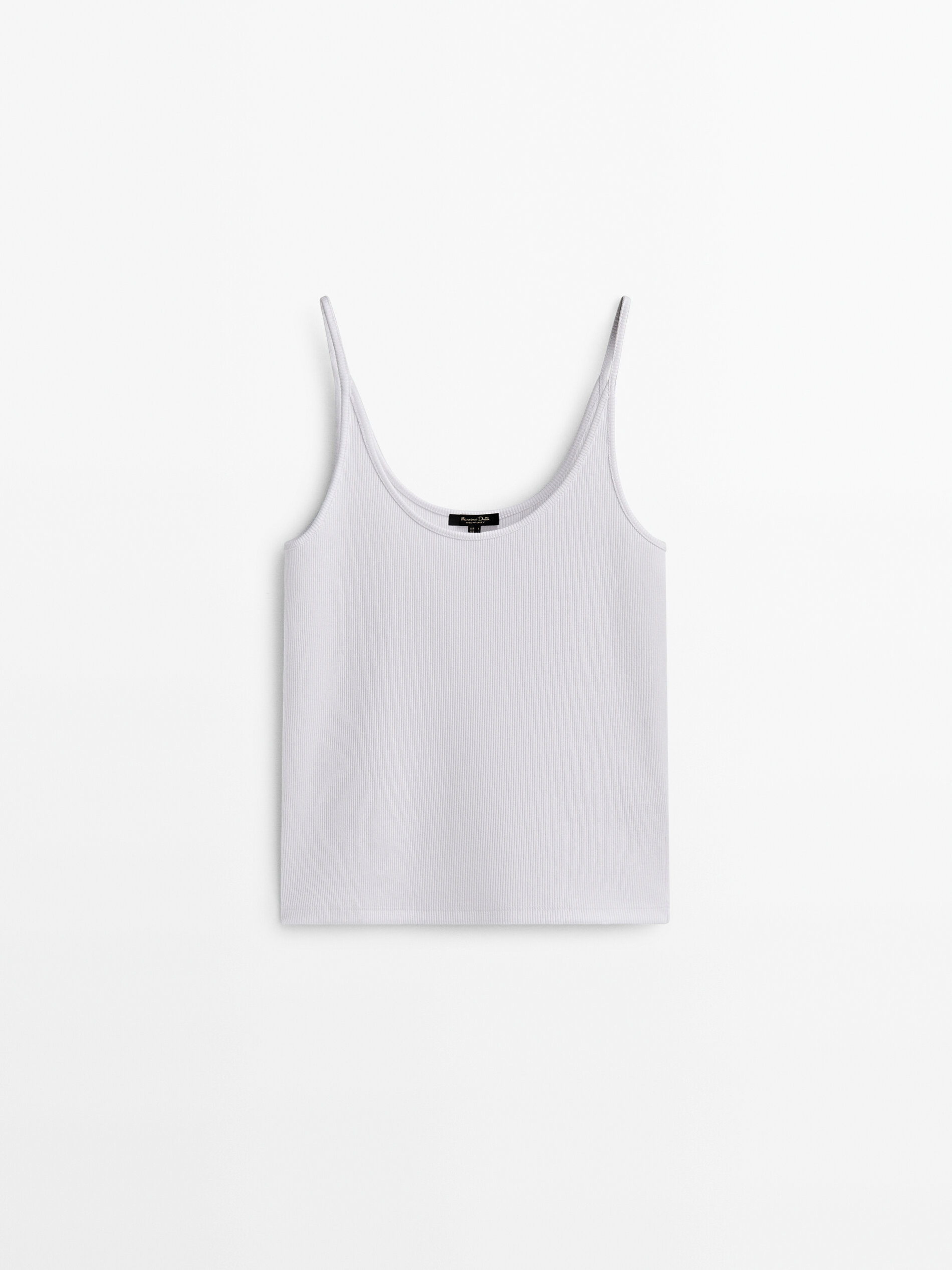 Top canalé tirantes finos - CRUDO