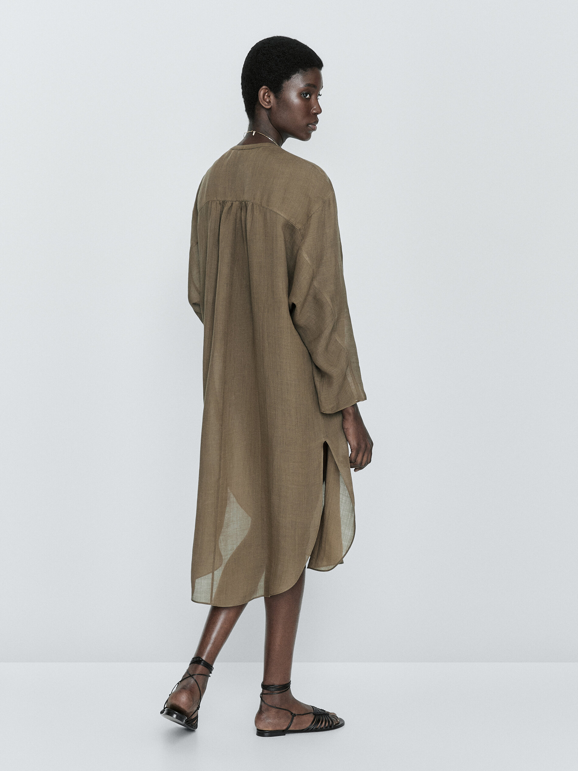 Blusón 100% ramio - KAKI