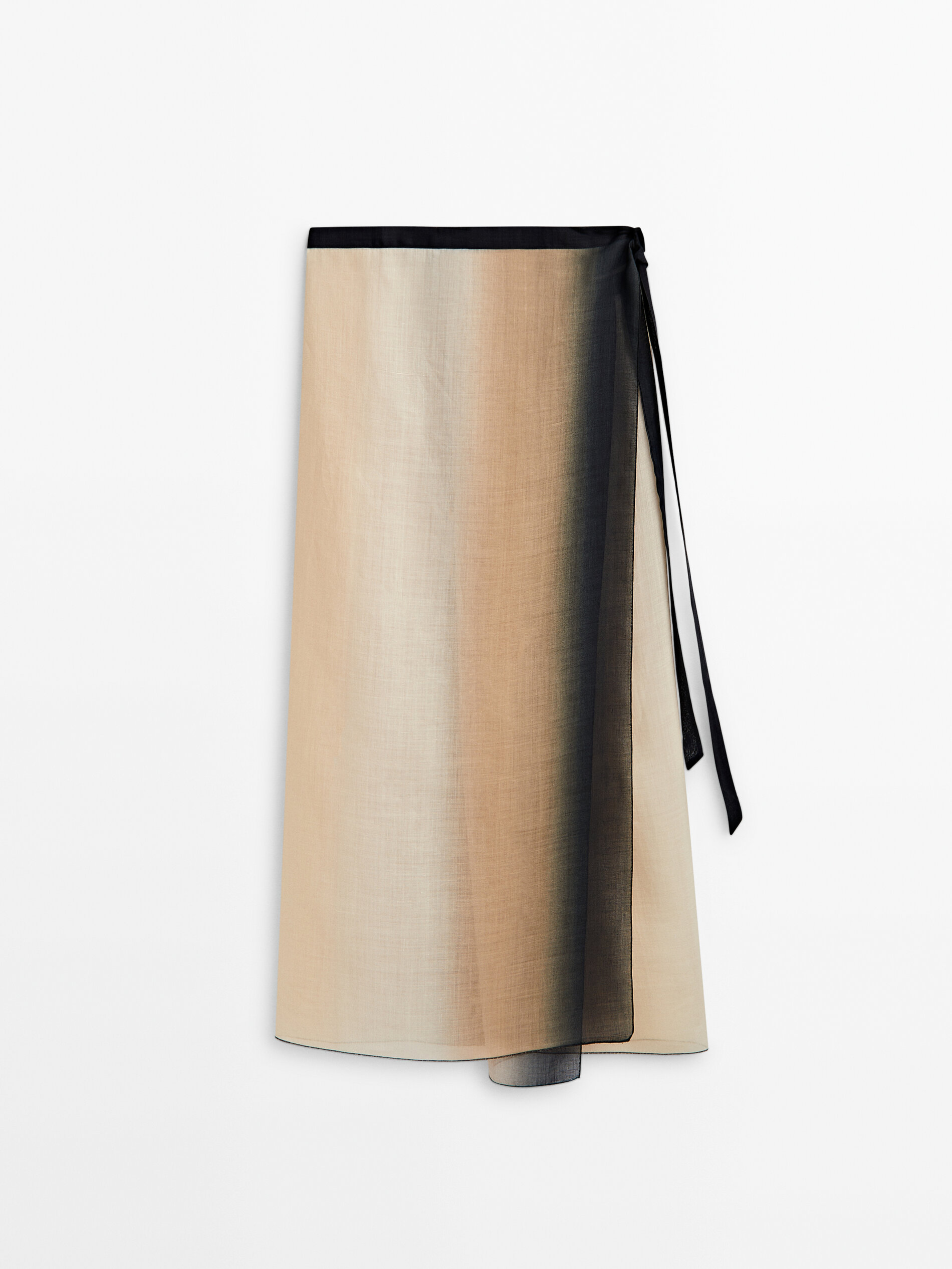 Pareo cruzado ramio degradado - CRUDO