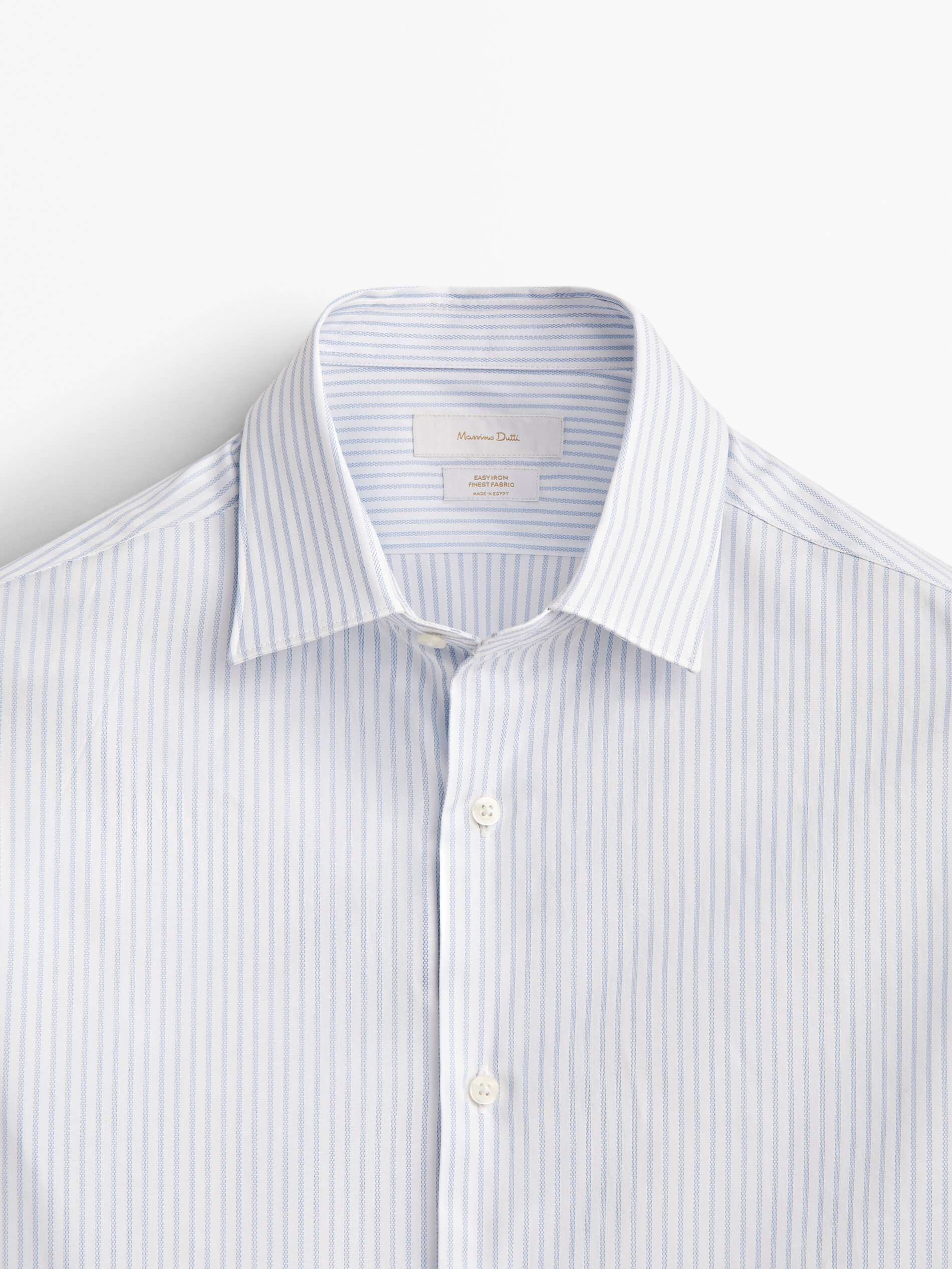 Camisa rayas easy iron slim fit - CELESTE