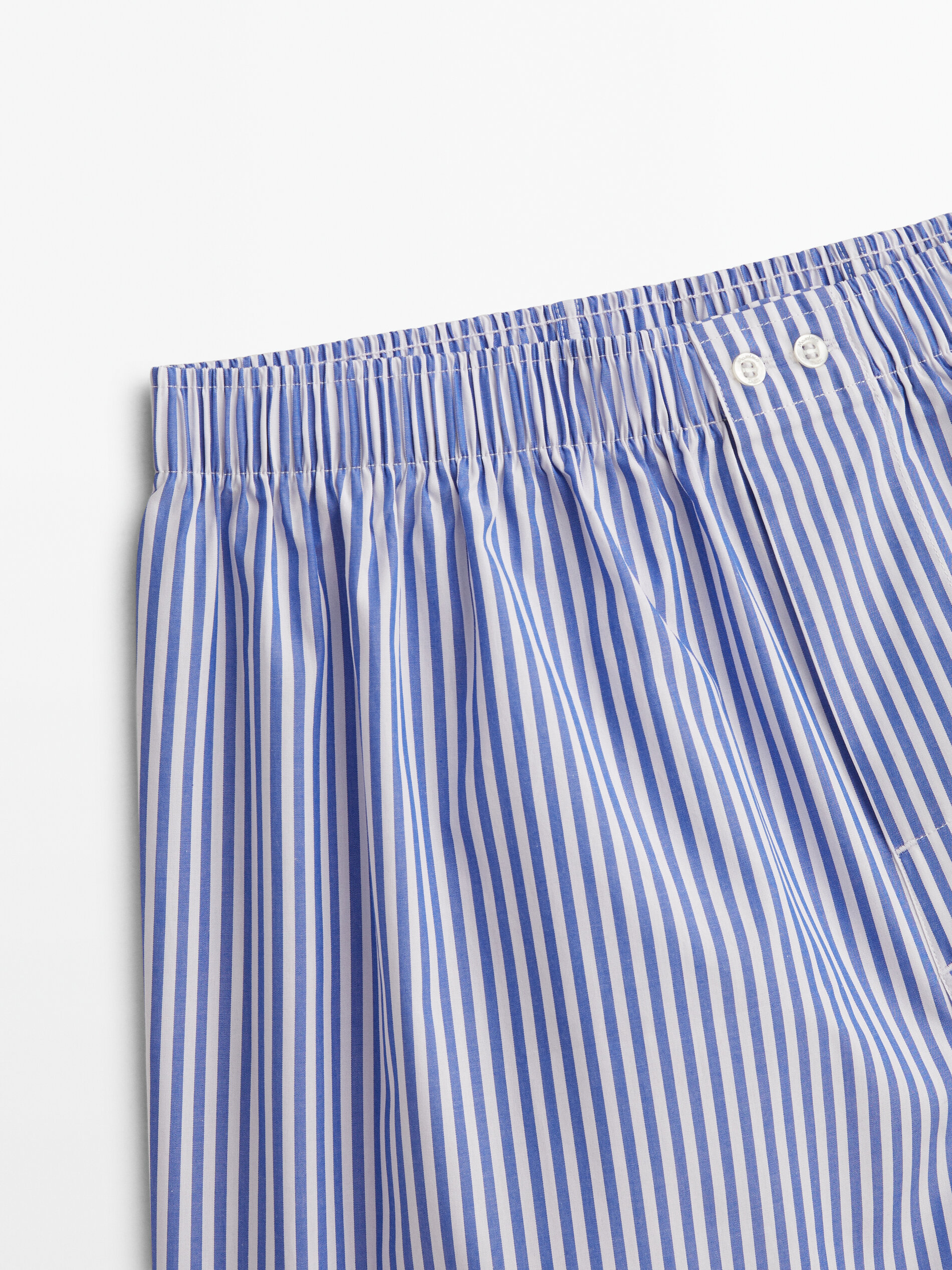 Calzoncillo popelín rayas - AZUL MARINO