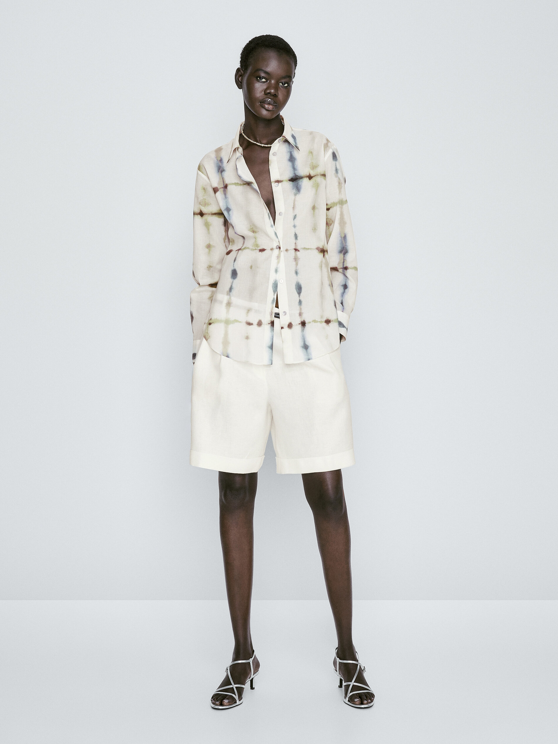 Camisa algodón tie dye - AZUL