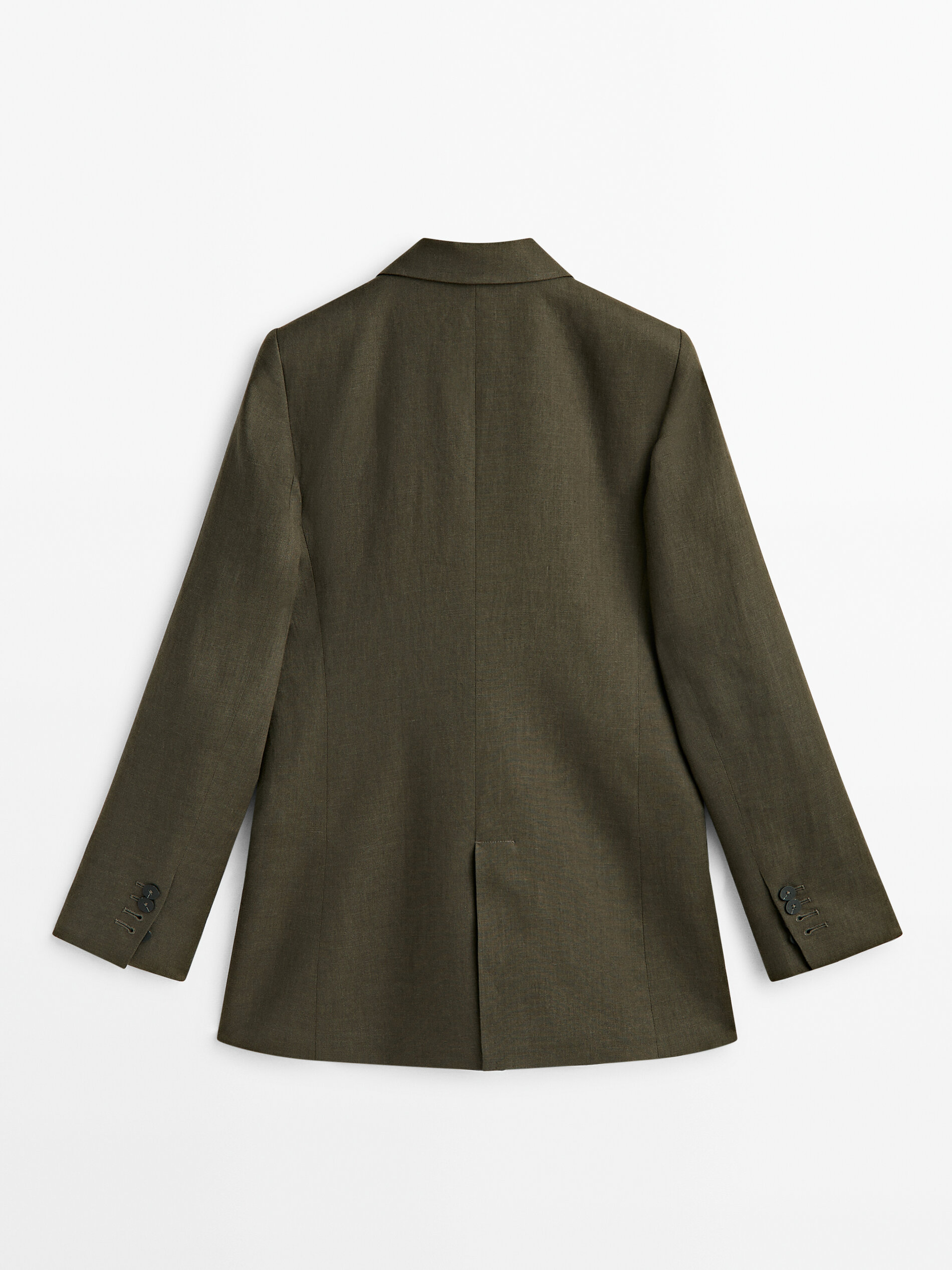 Americana traje 100% lino falso cruce - GRIS