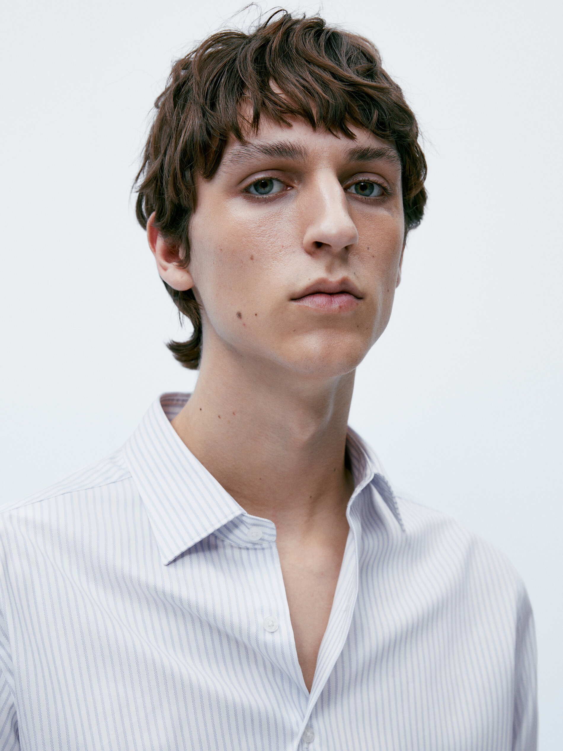 Camisa rayas easy iron slim fit - CELESTE