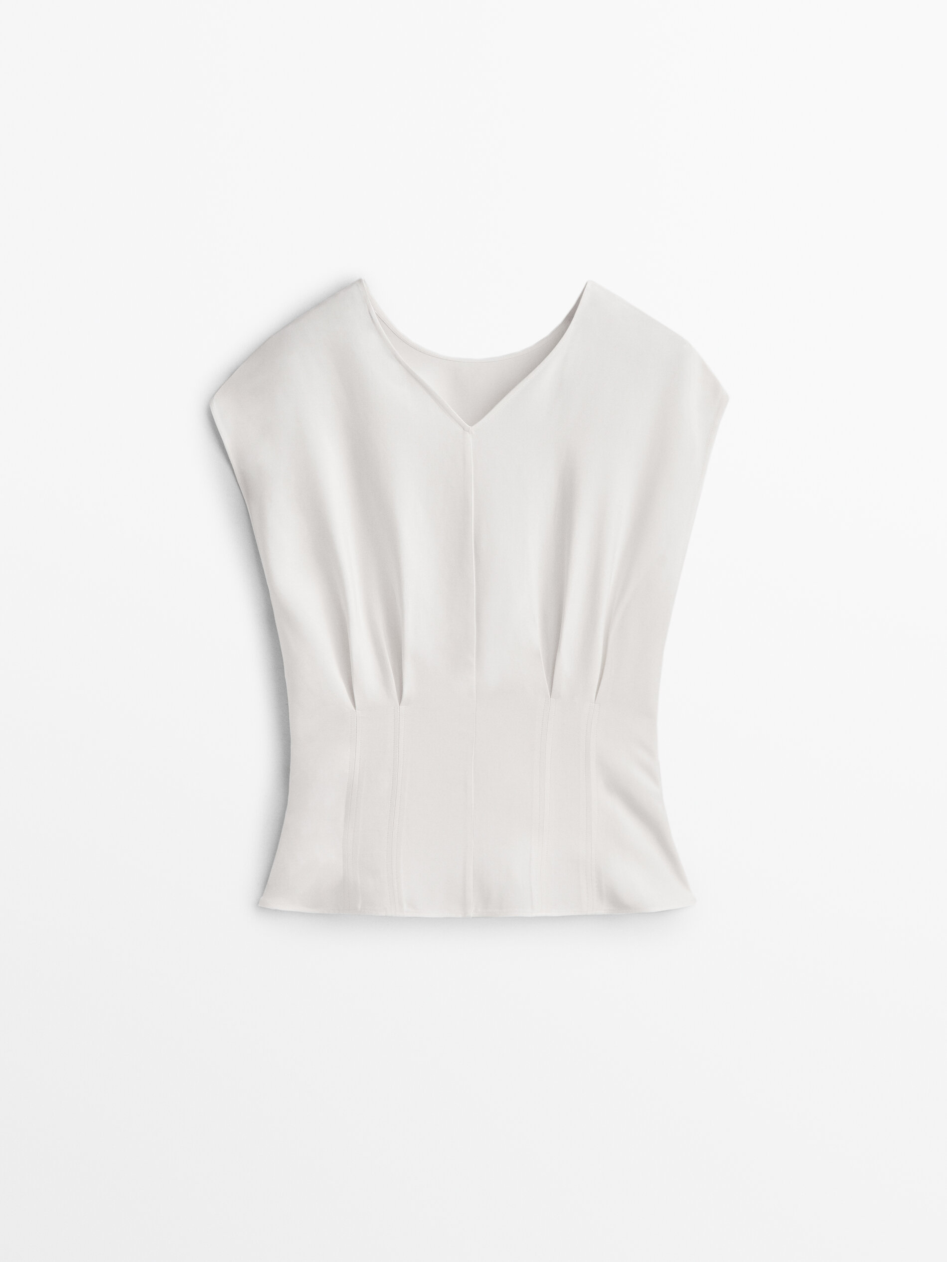 Top pinzas cintura - CRUDO