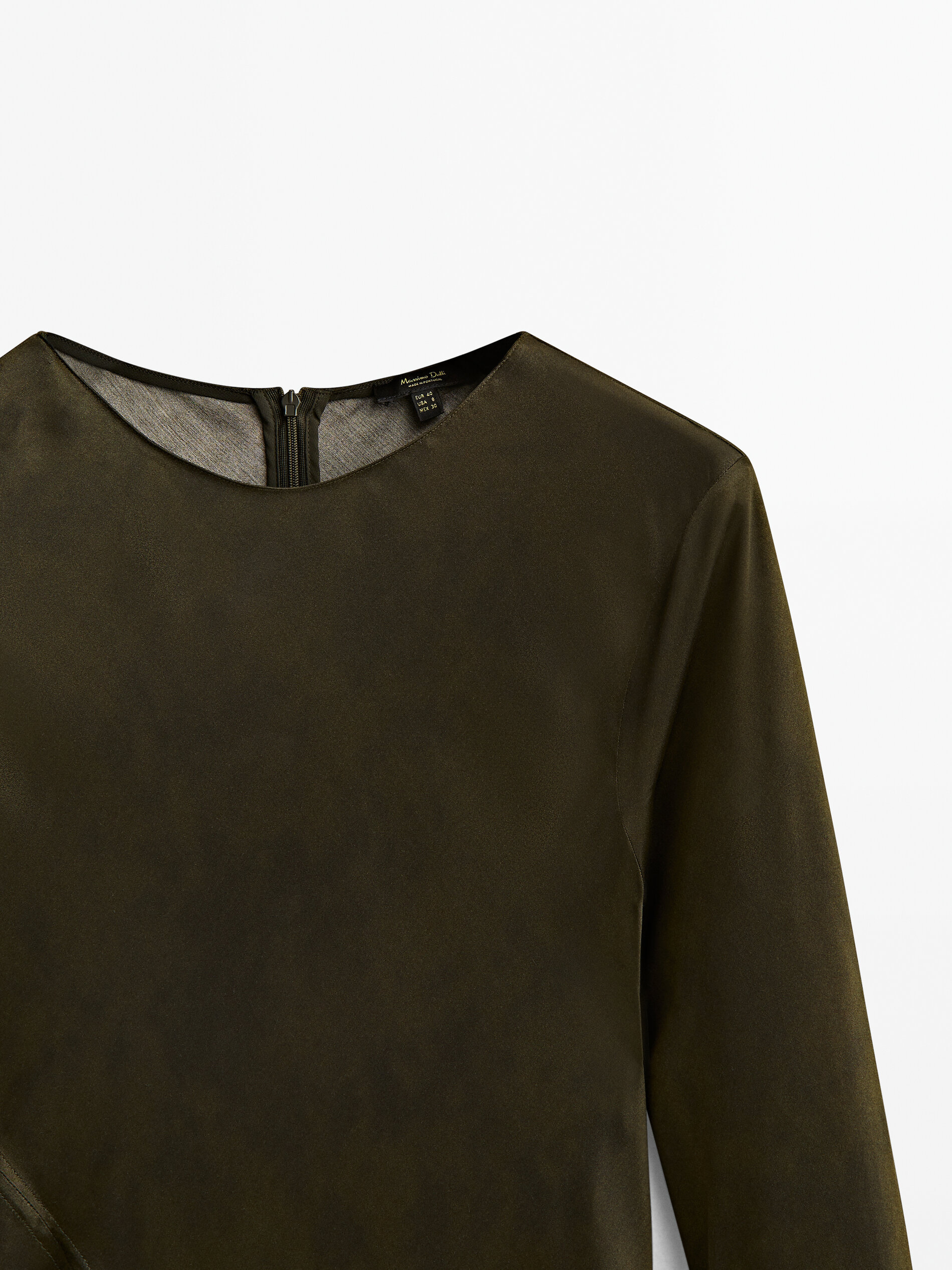 Vestido fluido estampado - VERDE