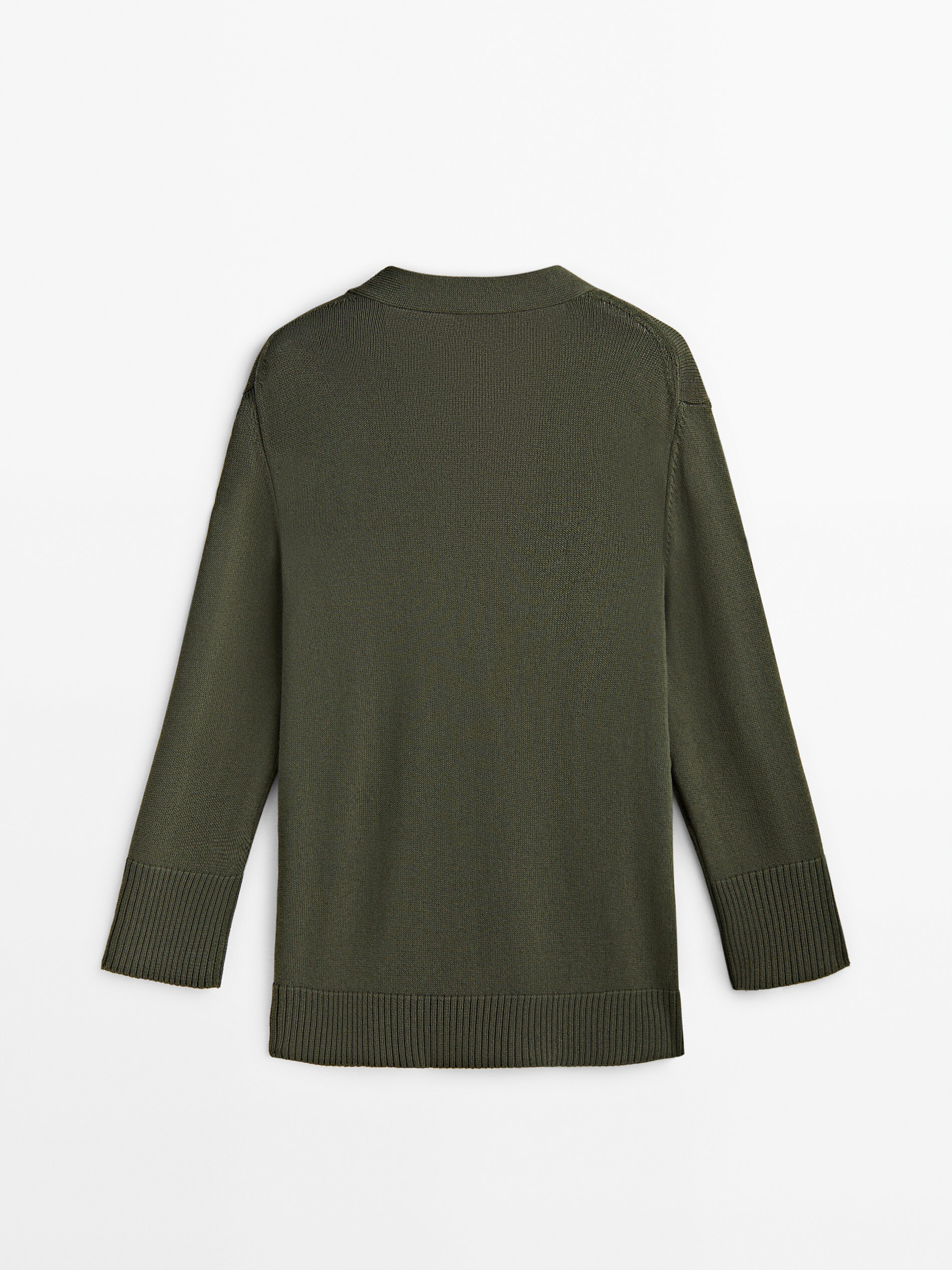 Cárdigan de punto botones - KAKI