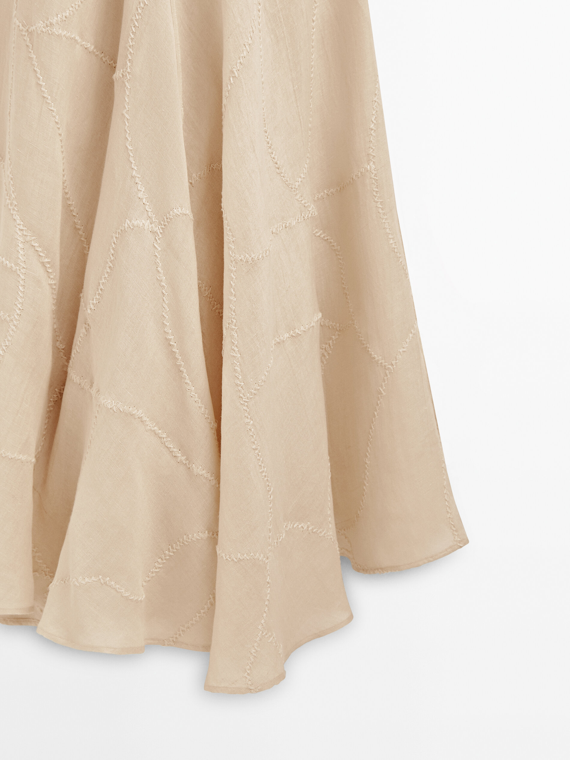 Vestido tirantes detalle bordados Limited edition - CRUDO