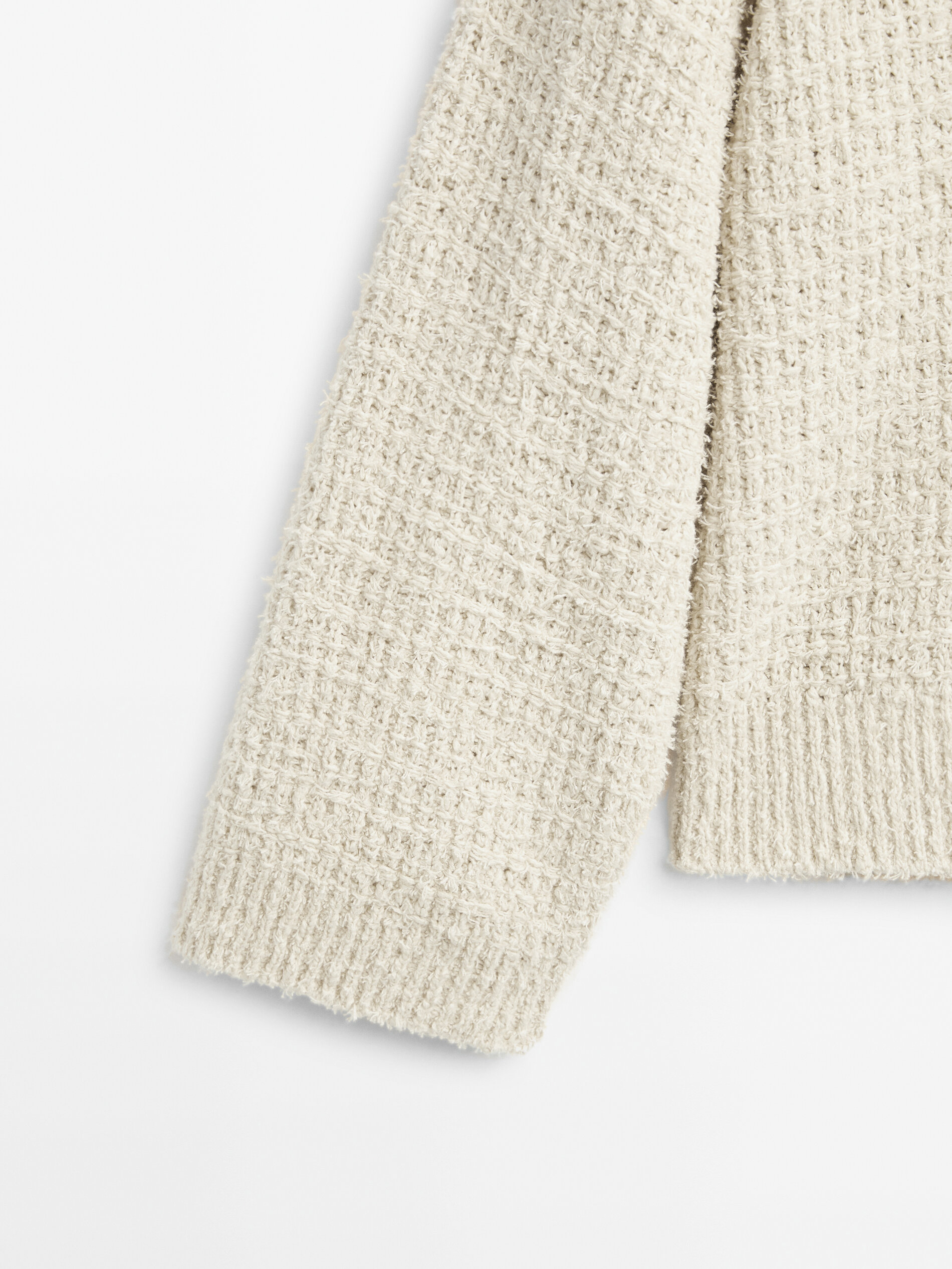 Jersey punto estructura cuello polo - BEIGE