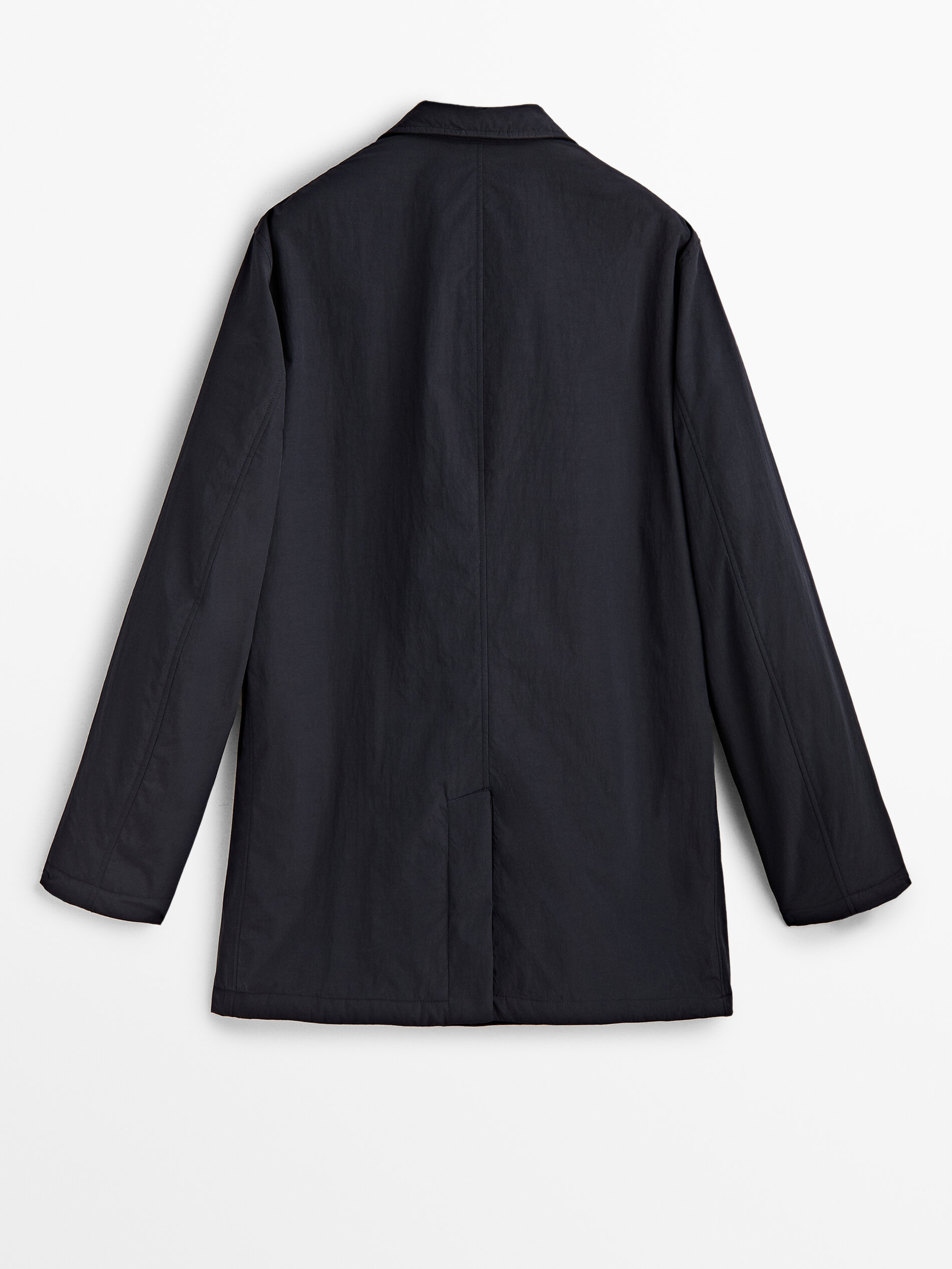 Chaqueta trench técnica ligera 3/4 - AZUL MARINO