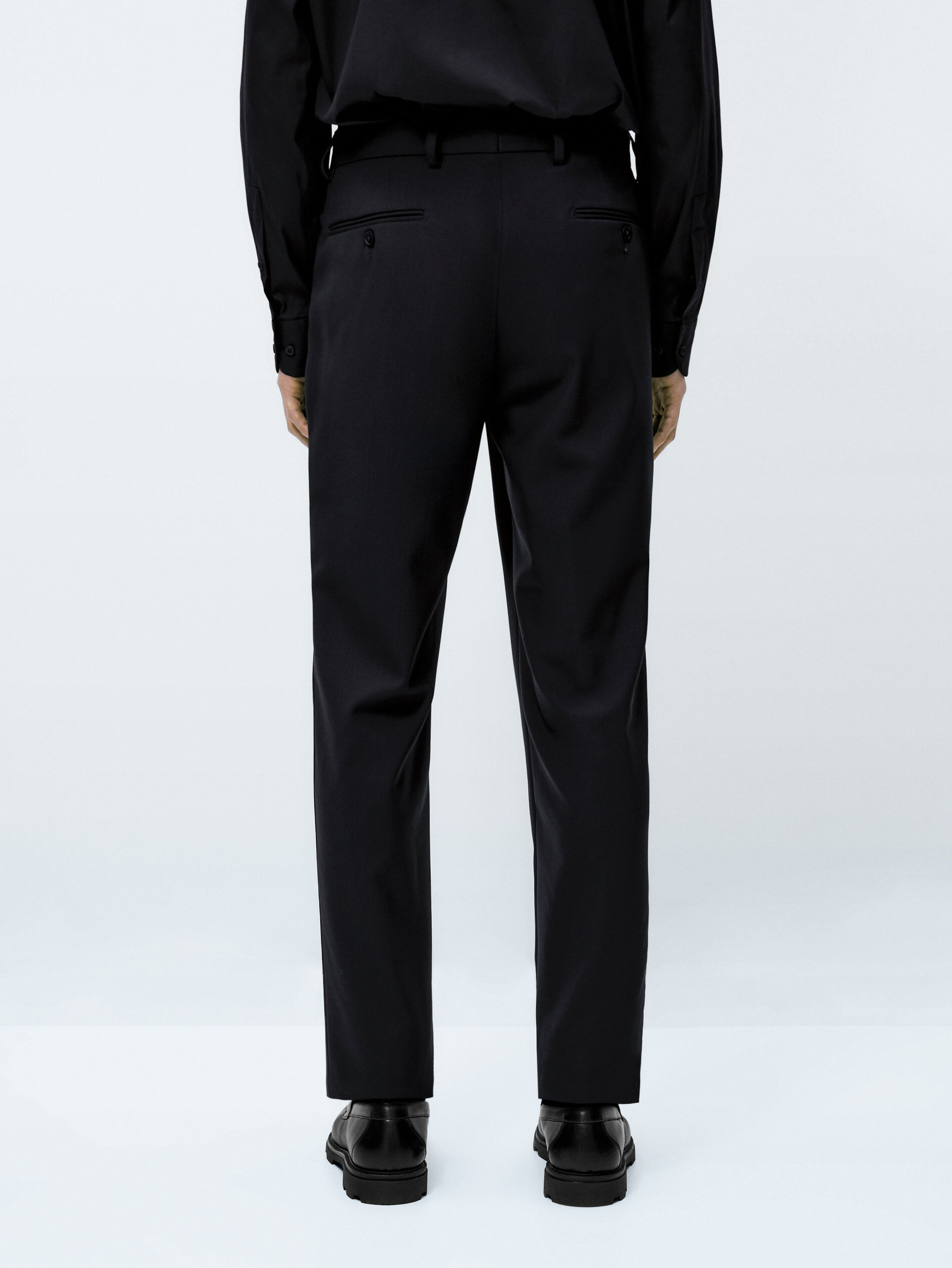 Pantalón traje lana bi-stretch - AZUL MARINO