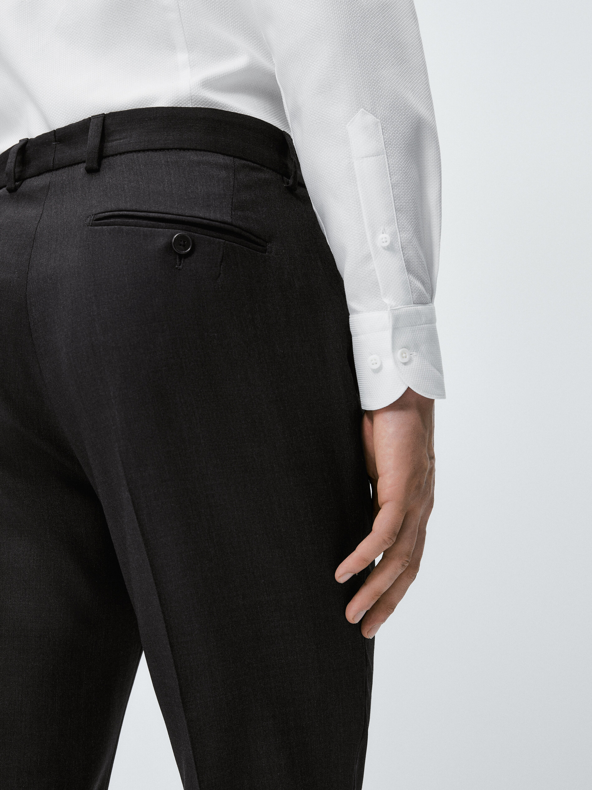 Pantalón traje lana gris - MARENGO