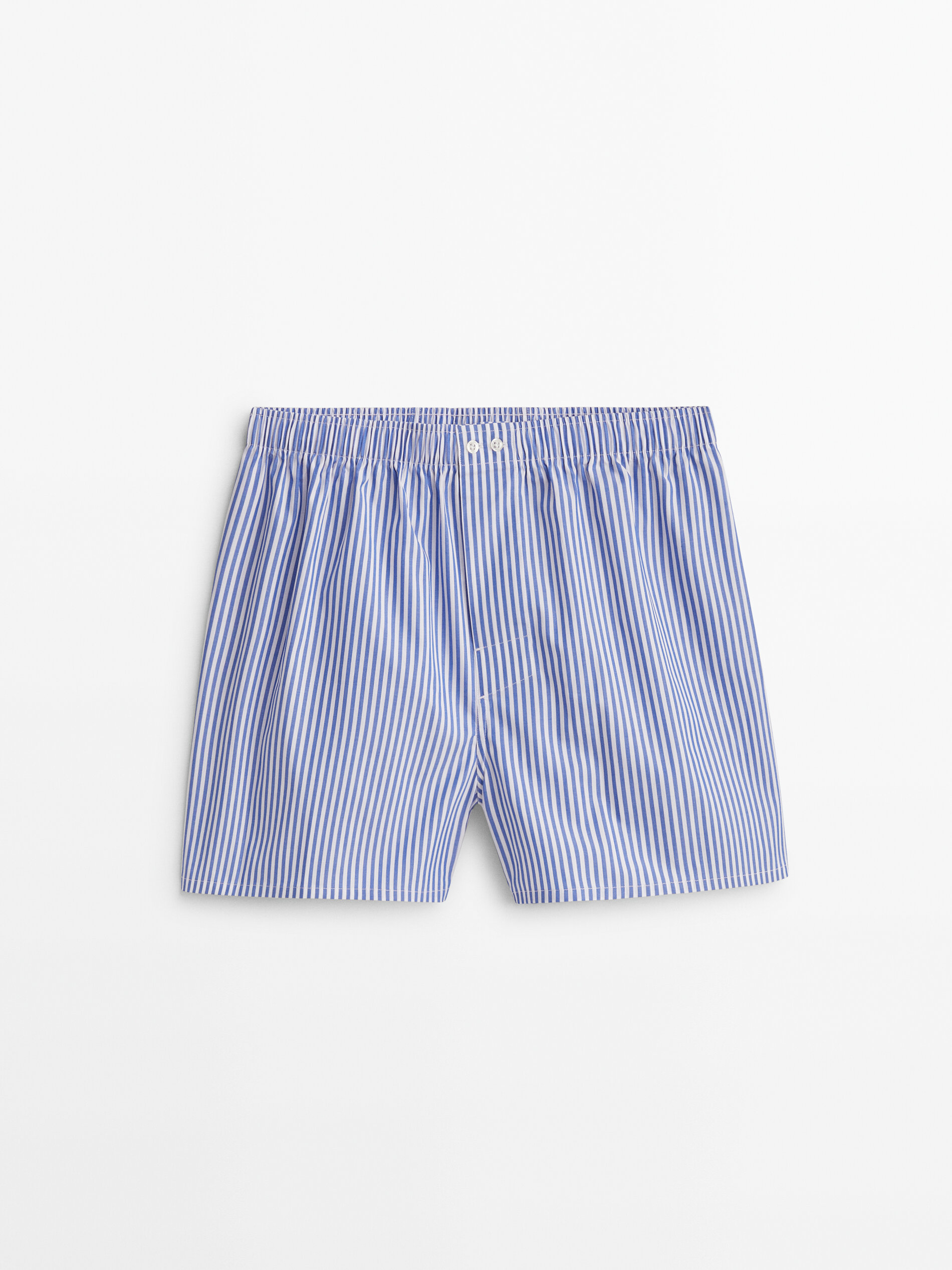 Calzoncillo popelín rayas - AZUL MARINO