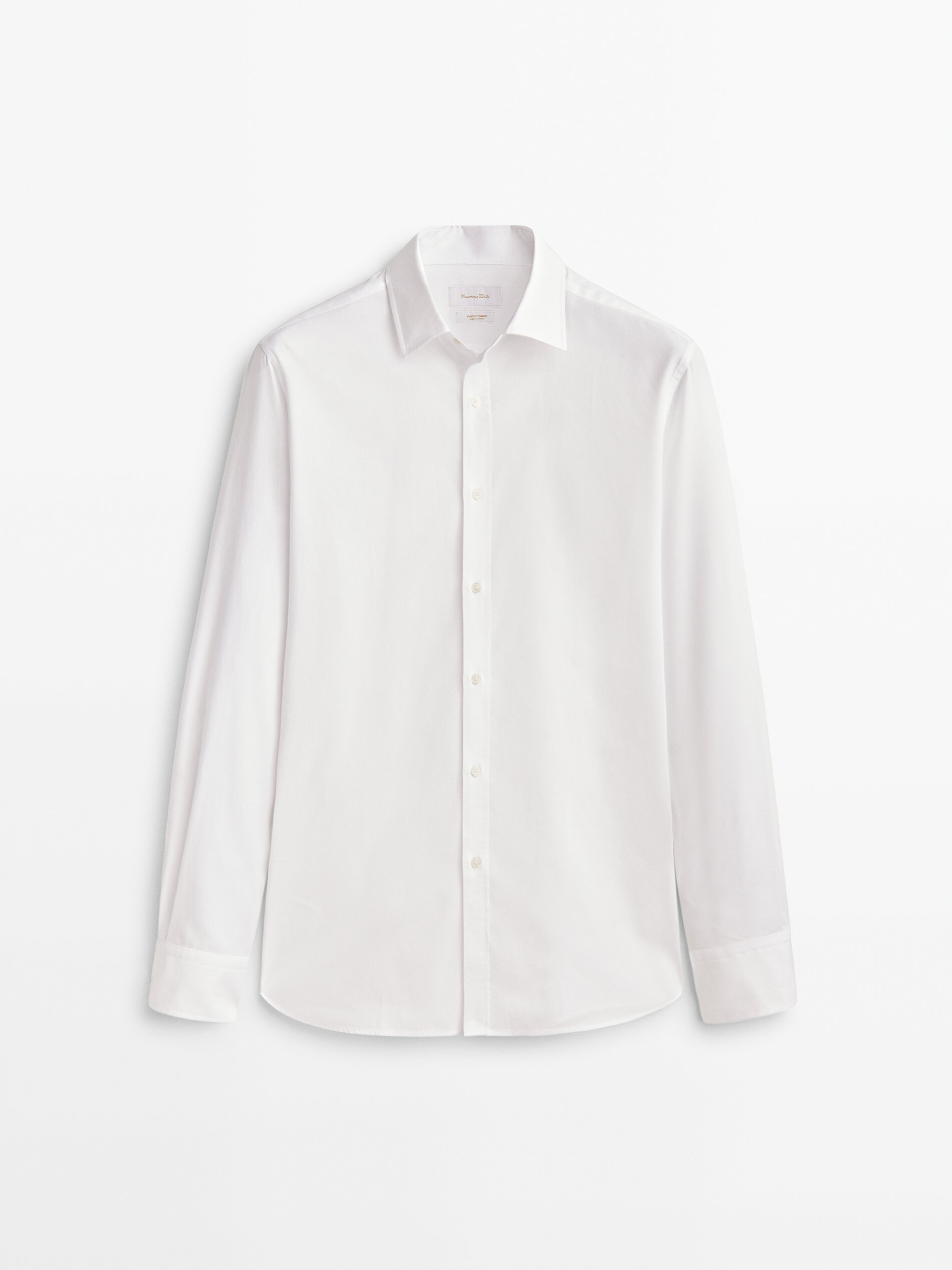 Camisa estructura algodón slim fit - BLANCO