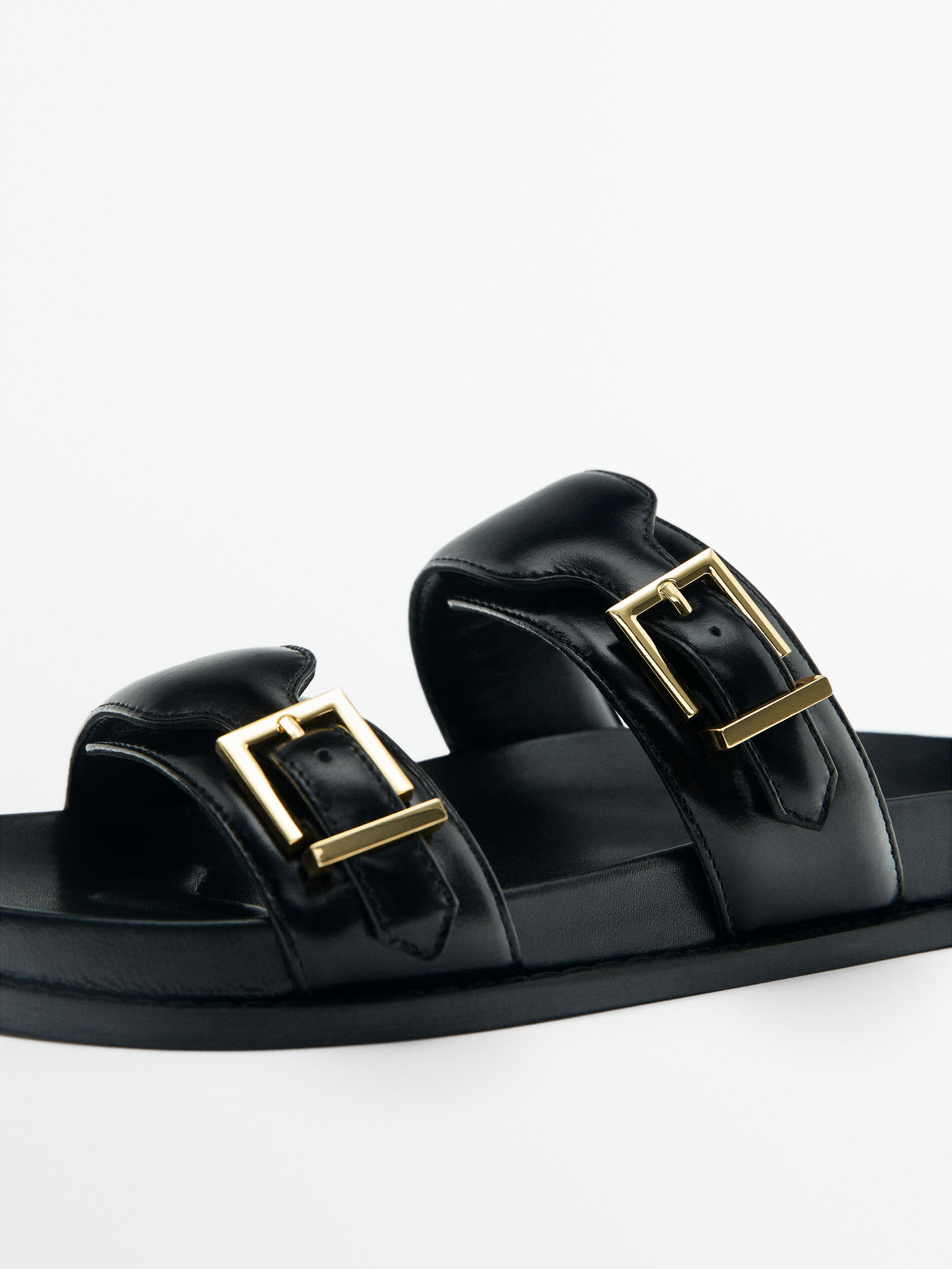 SANDALIA DOS HEBILLAS - NEGRO