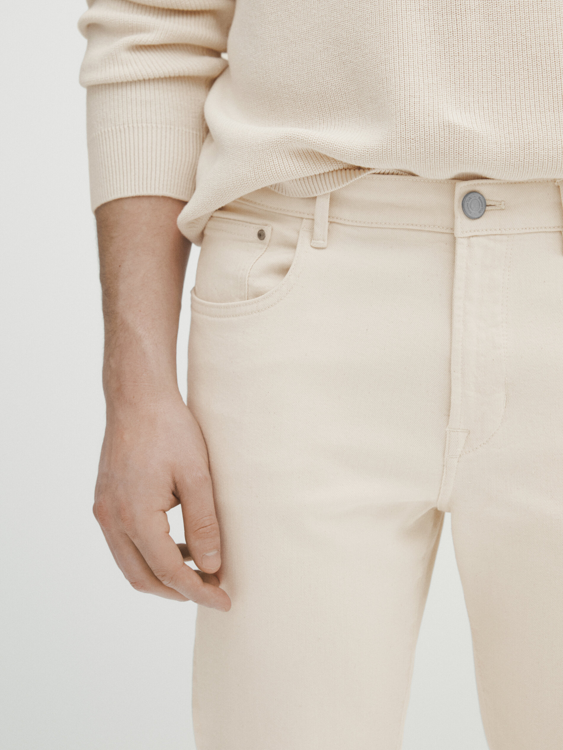 Pantalón vaquero tapered fit - CRUDO