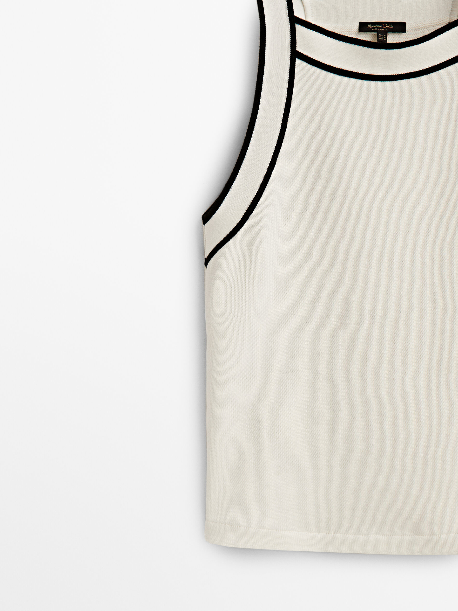 Top manga sisa contraste - CRUDO