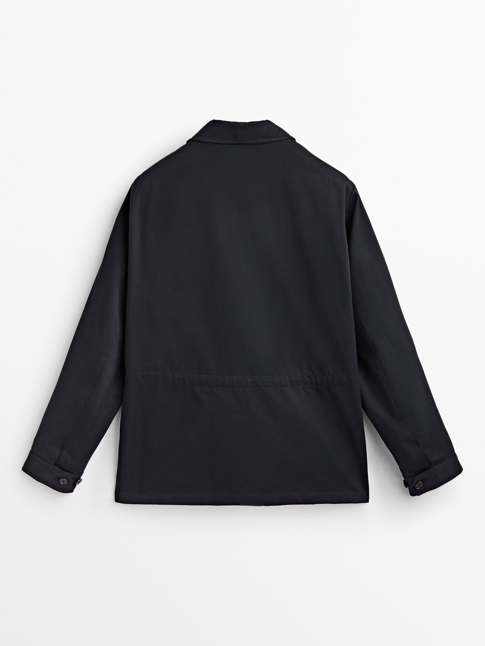 Sobrecamisa algodón microsarga -Studio - AZUL MARINO