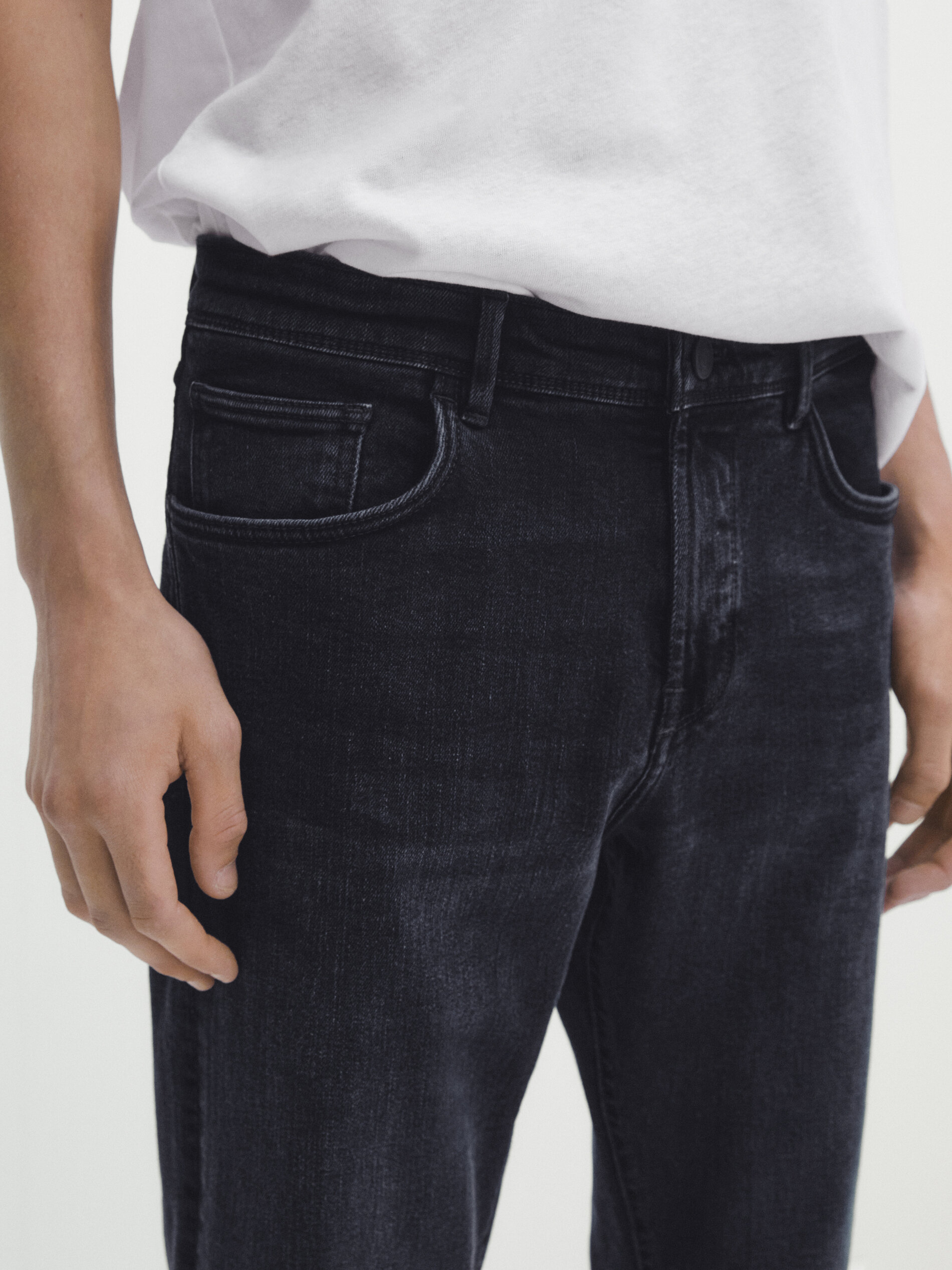 Pantalón vaquero blue black slim fit - INDIGO