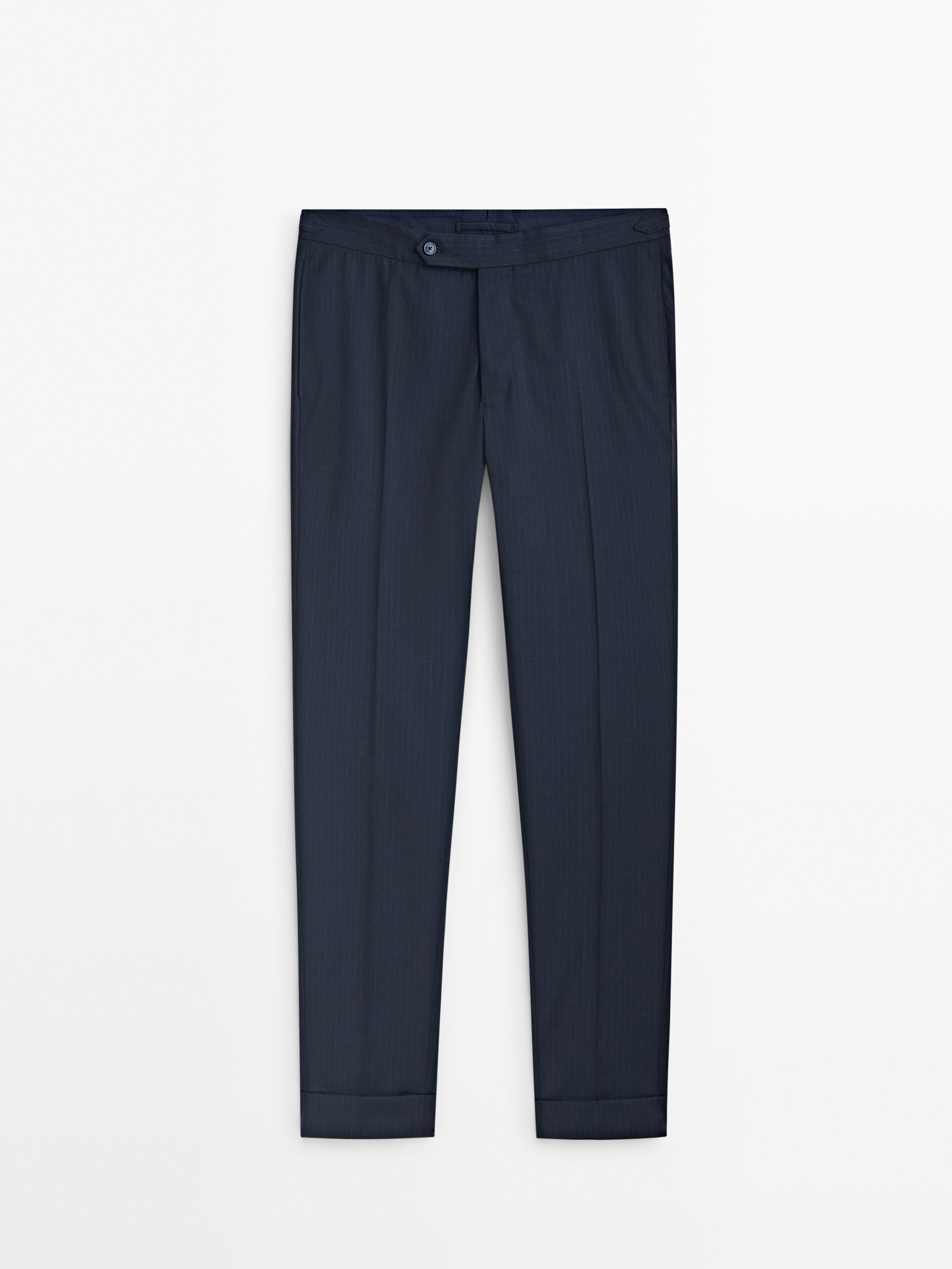 Pantalón traje lana super 120's raya diplomática - AZUL MARINO