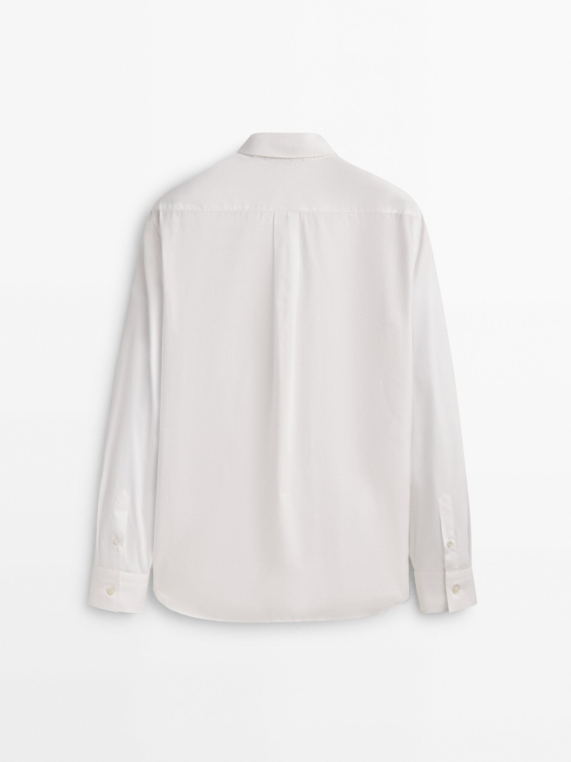 Camisa algodón relaxed fit bolsillo -Studio - BLANCO