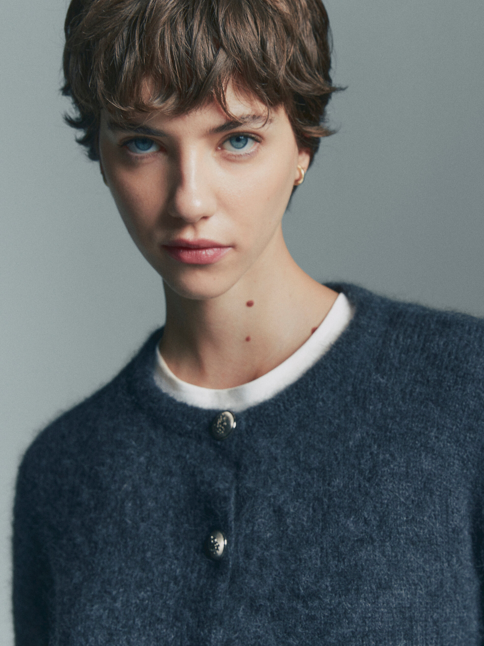 Cárdigan de punto botones - GRISMEDIO