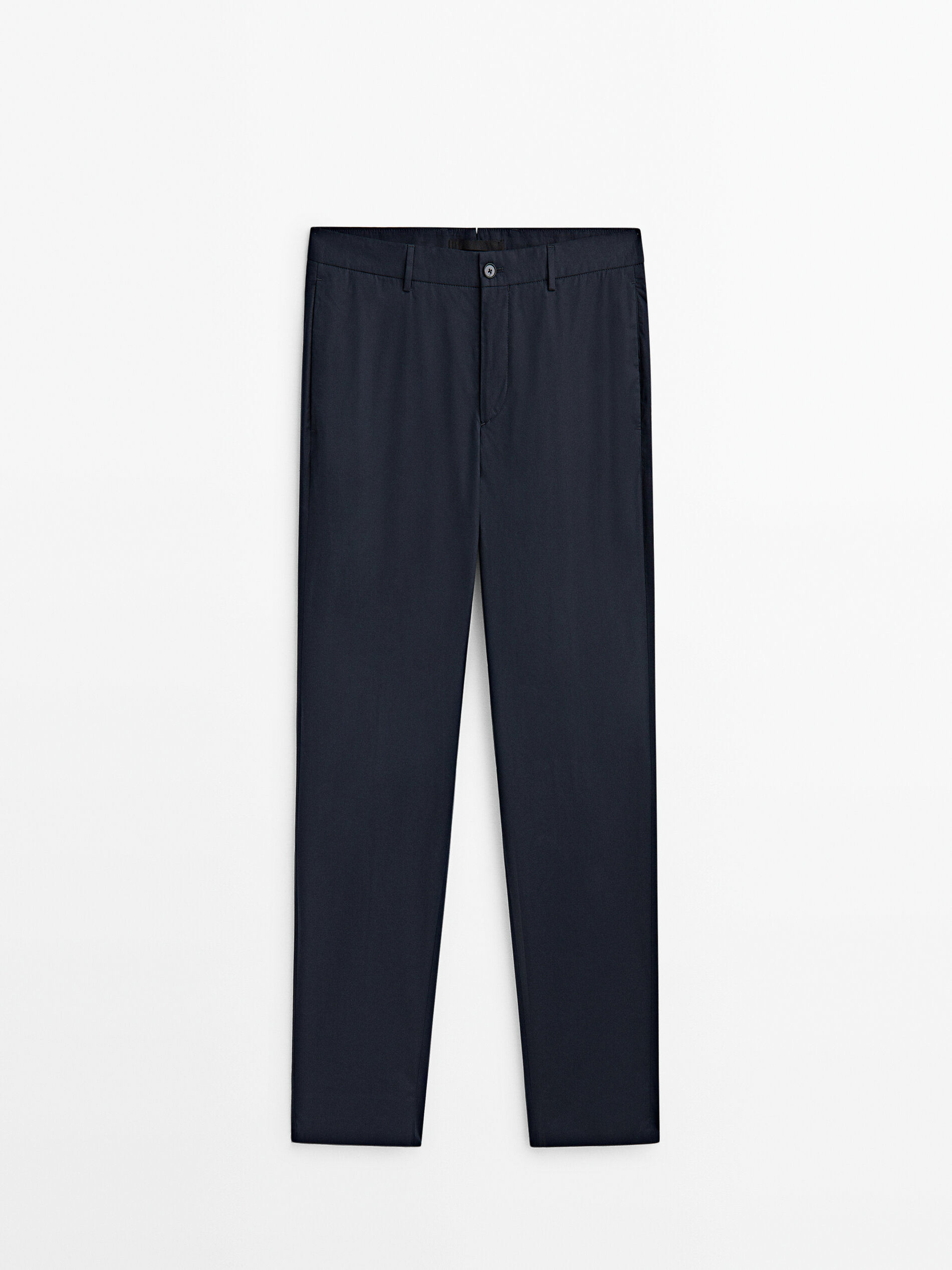 Pantalón traje popelín -Studio - AZUL MARINO