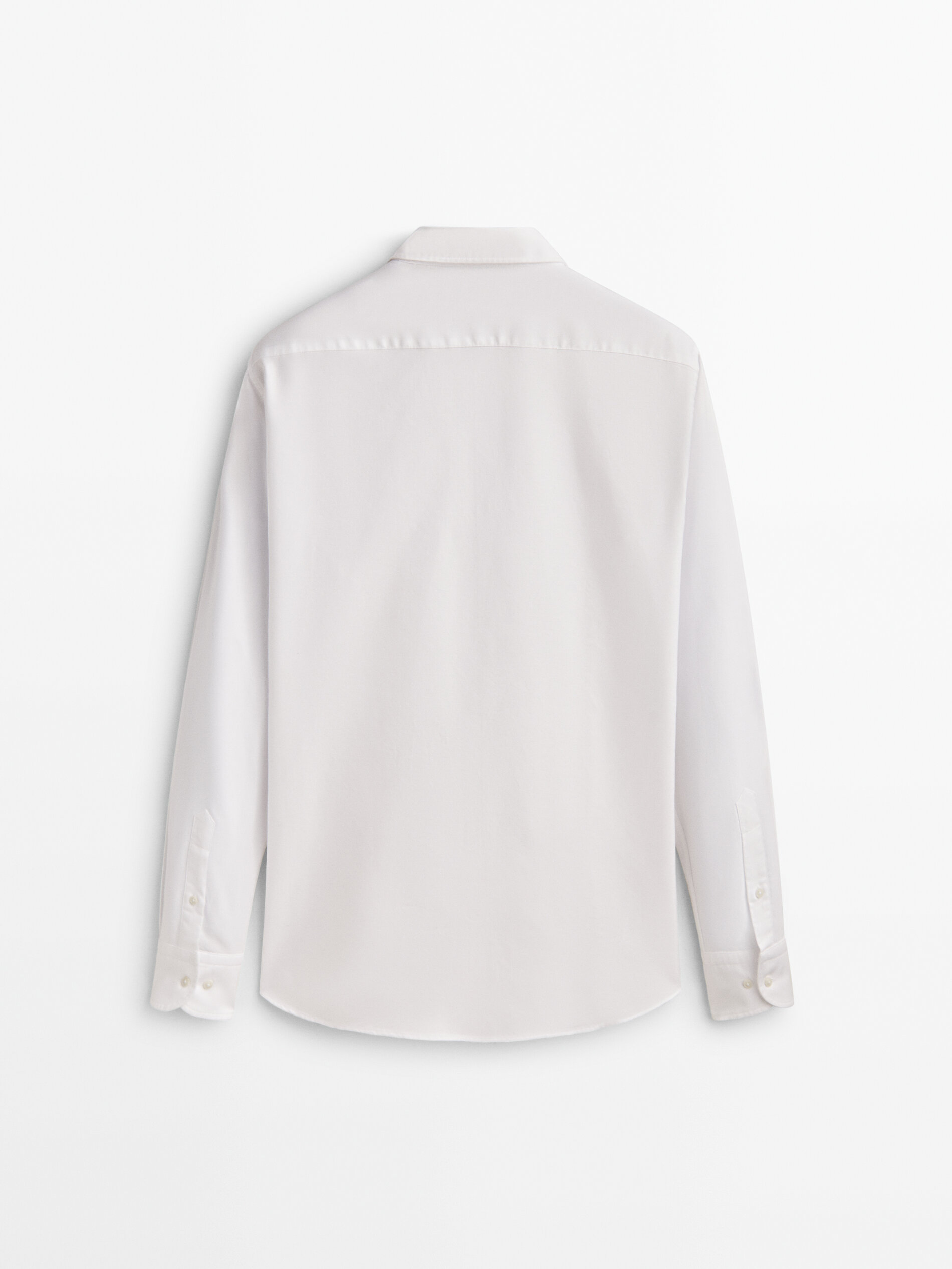 Camisa estructura micro cuadros regular fit - BLANCO