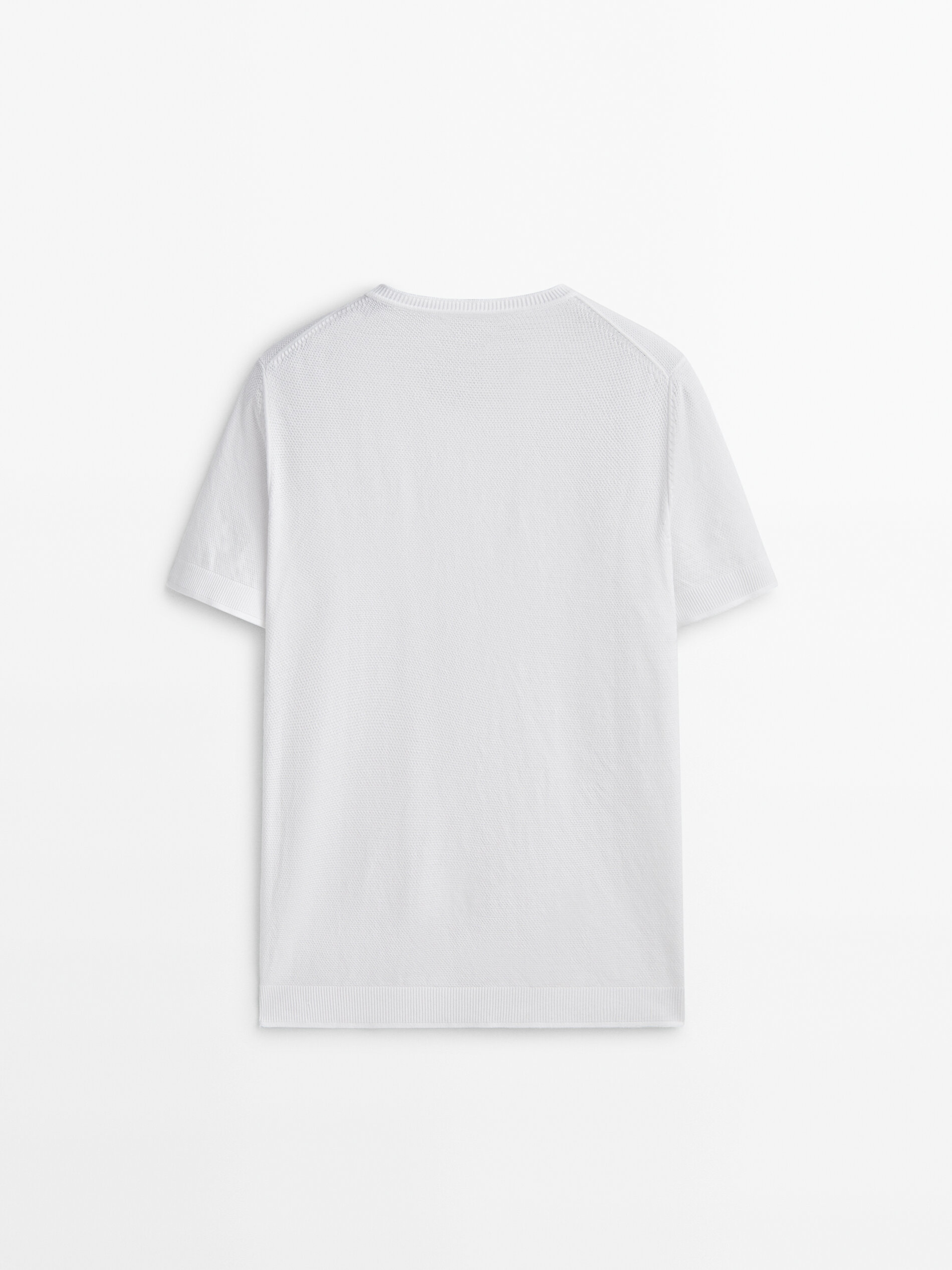 Jersey punto estructura manga corta - BLANCO